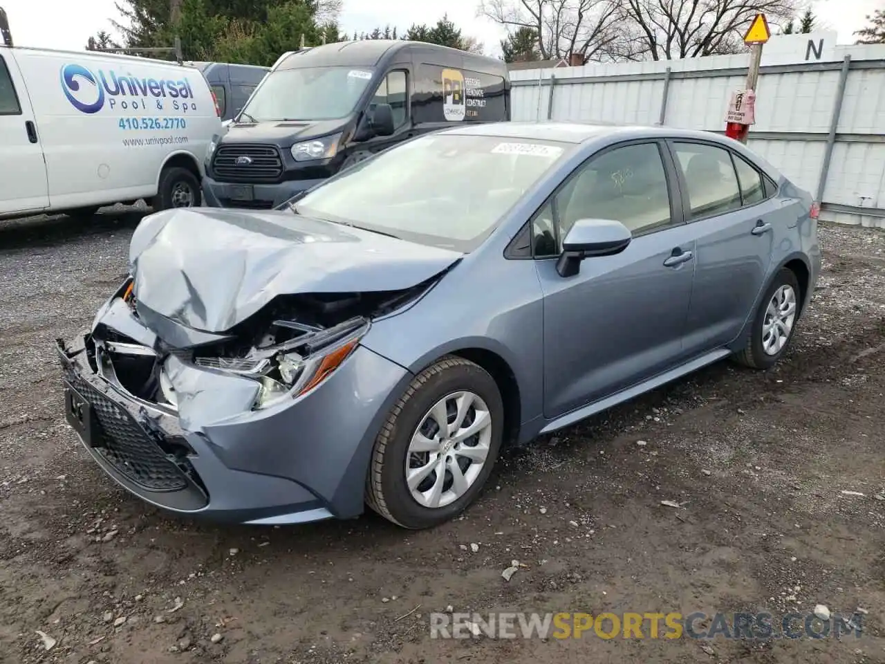 2 Photograph of a damaged car JTDEPMAE0MJ164884 TOYOTA COROLLA 2021