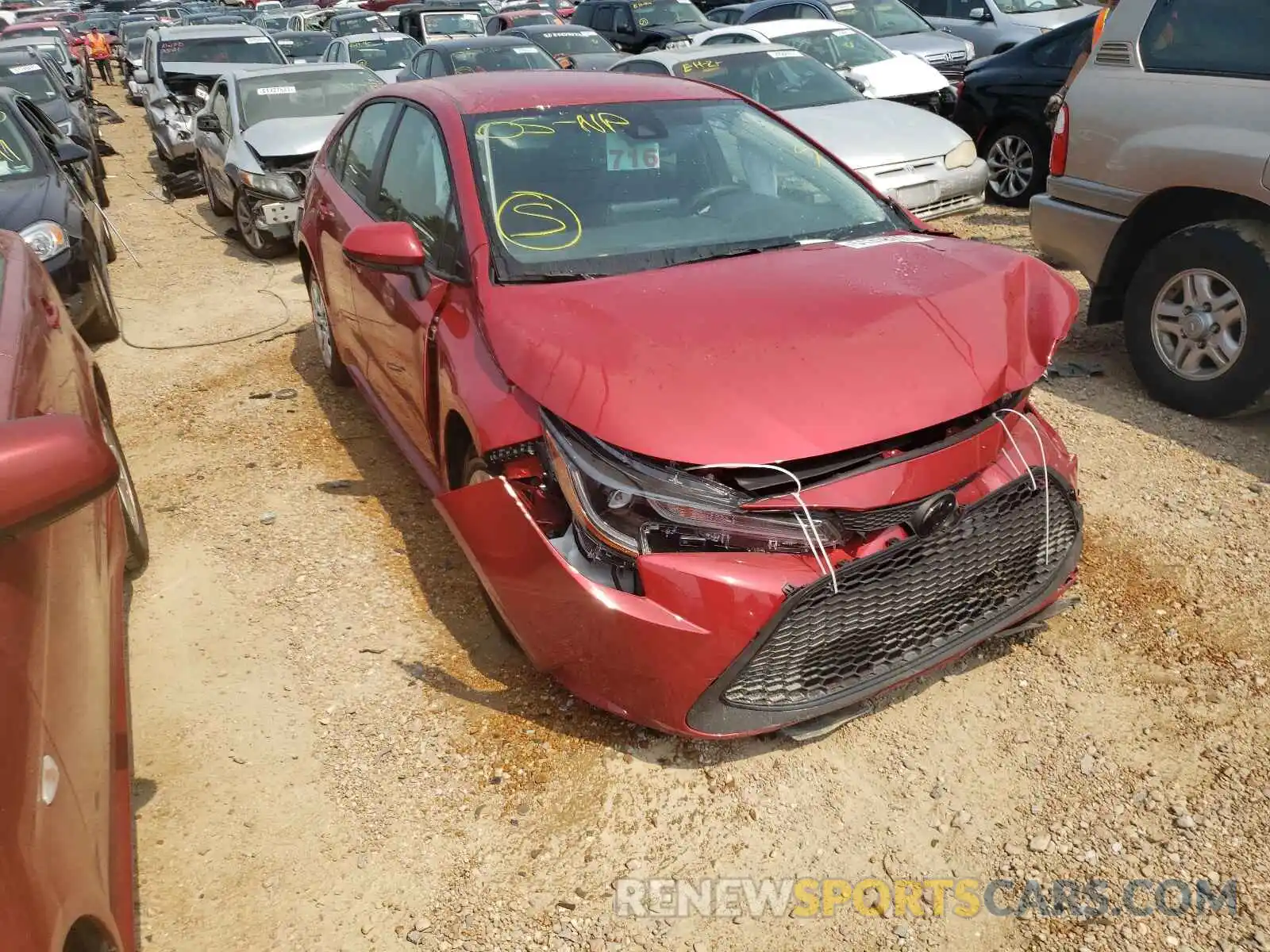 1 Photograph of a damaged car JTDEPMAE0MJ168904 TOYOTA COROLLA 2021