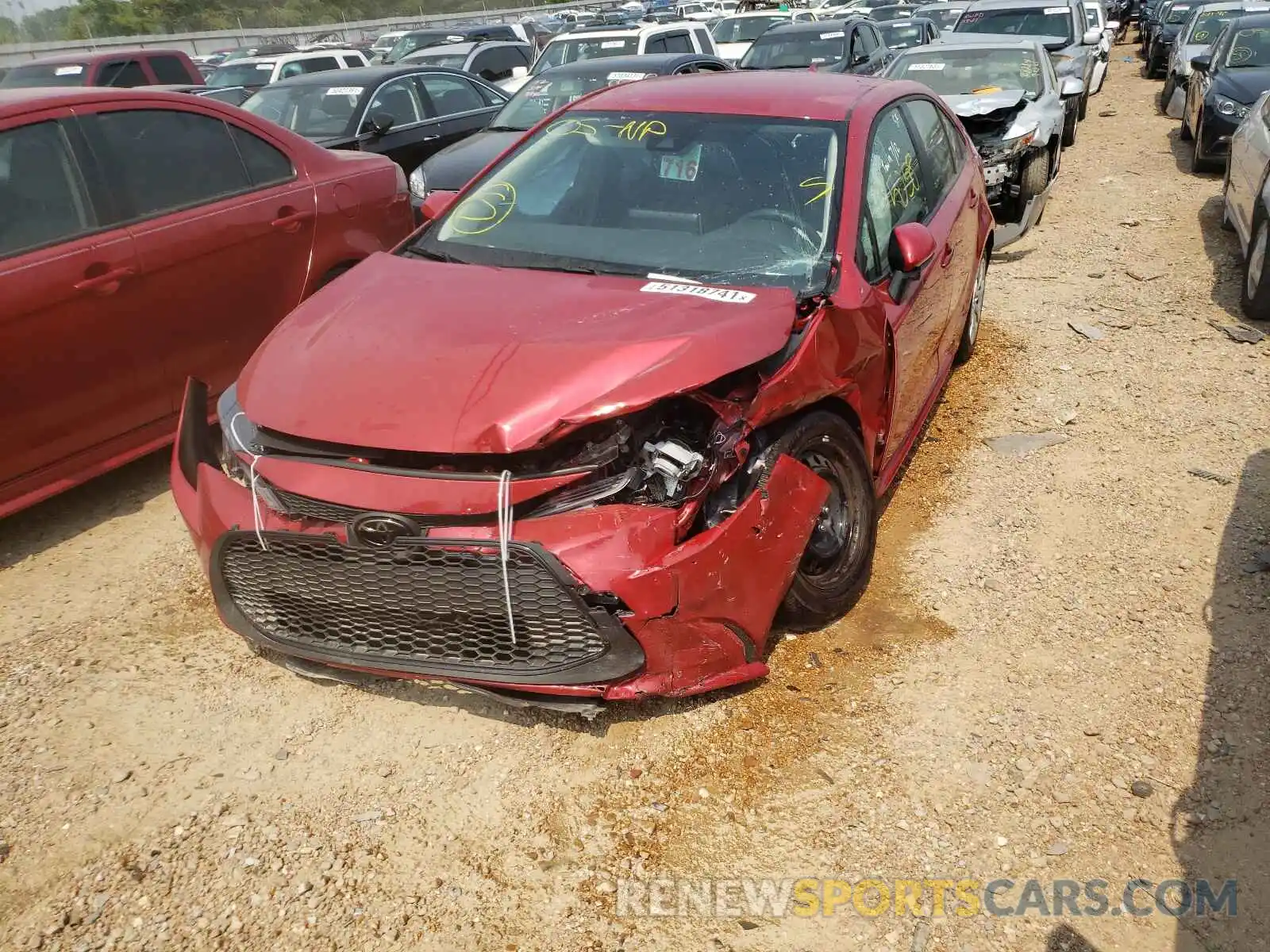 2 Photograph of a damaged car JTDEPMAE0MJ168904 TOYOTA COROLLA 2021