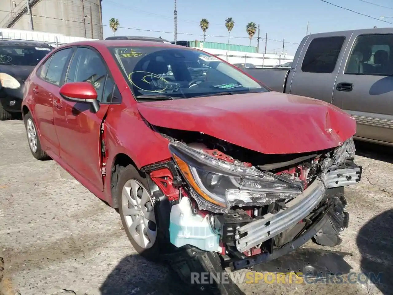 1 Photograph of a damaged car JTDEPMAE0MJ174492 TOYOTA COROLLA 2021