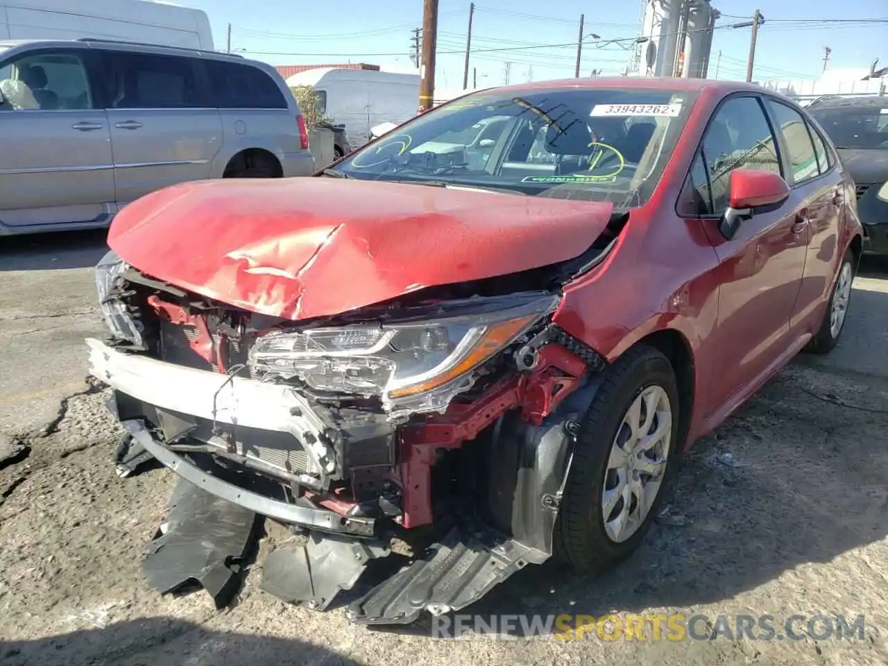 2 Photograph of a damaged car JTDEPMAE0MJ174492 TOYOTA COROLLA 2021