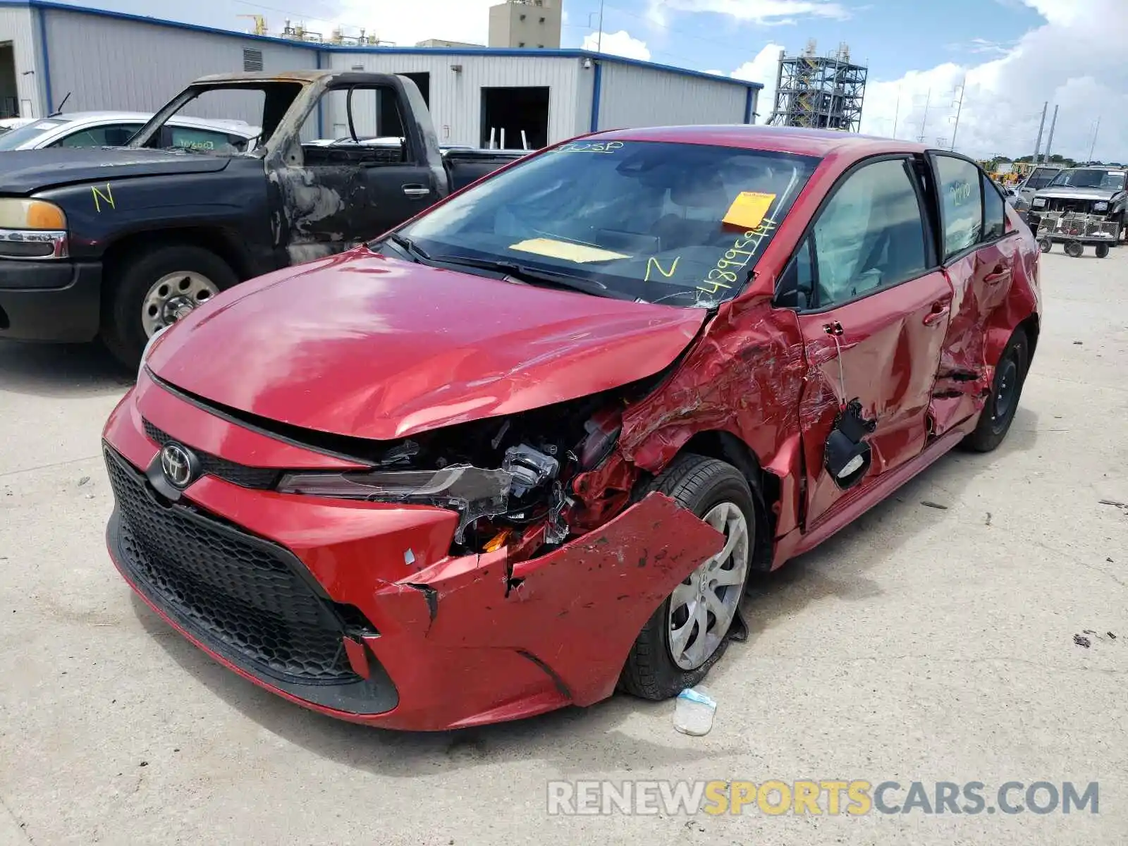 2 Photograph of a damaged car JTDEPMAE0MJ174749 TOYOTA COROLLA 2021