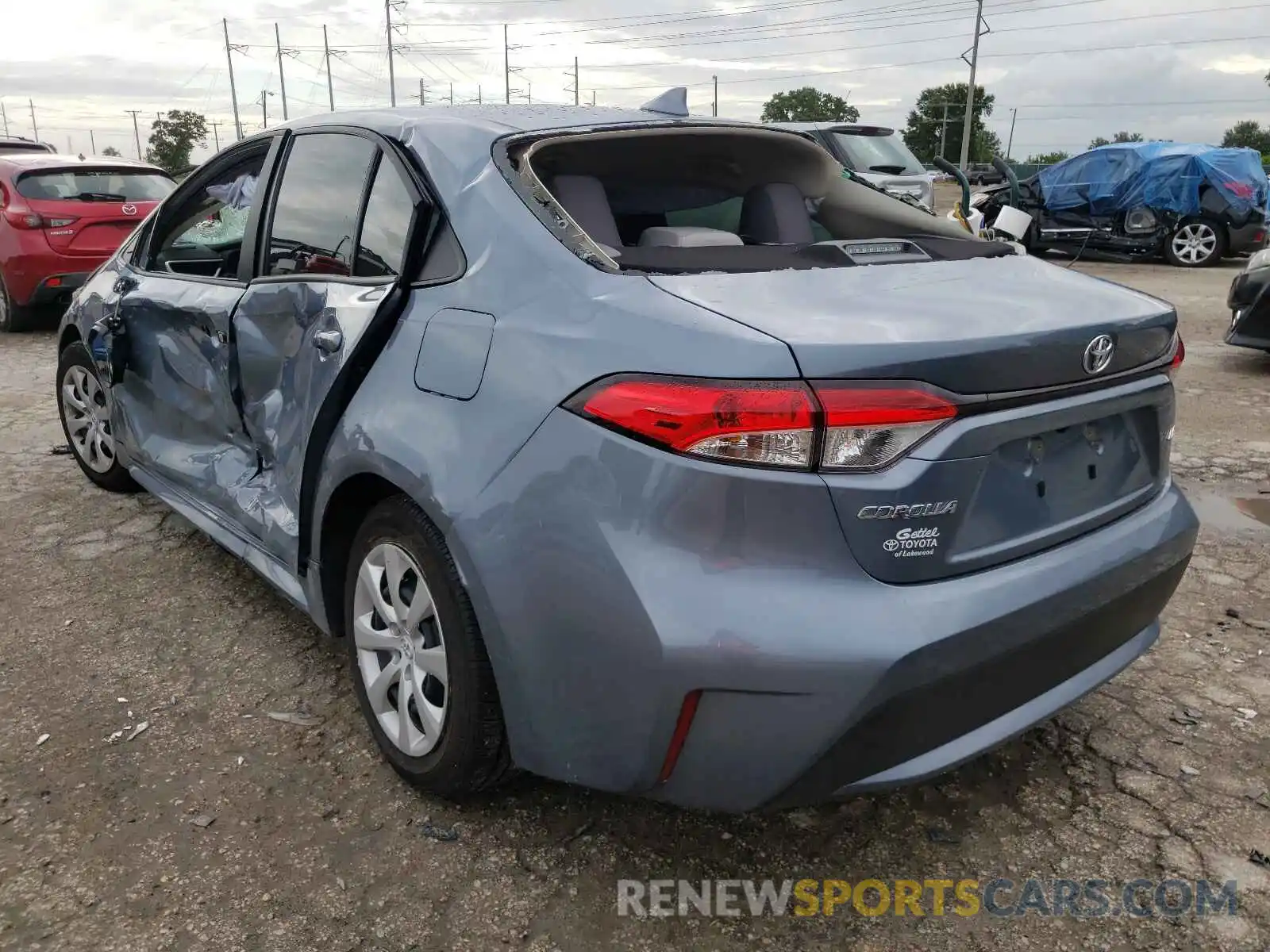 3 Photograph of a damaged car JTDEPMAE0MJ174797 TOYOTA COROLLA 2021