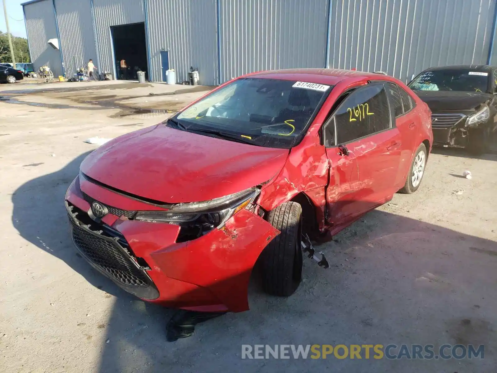 2 Photograph of a damaged car JTDEPMAE0MJ174959 TOYOTA COROLLA 2021