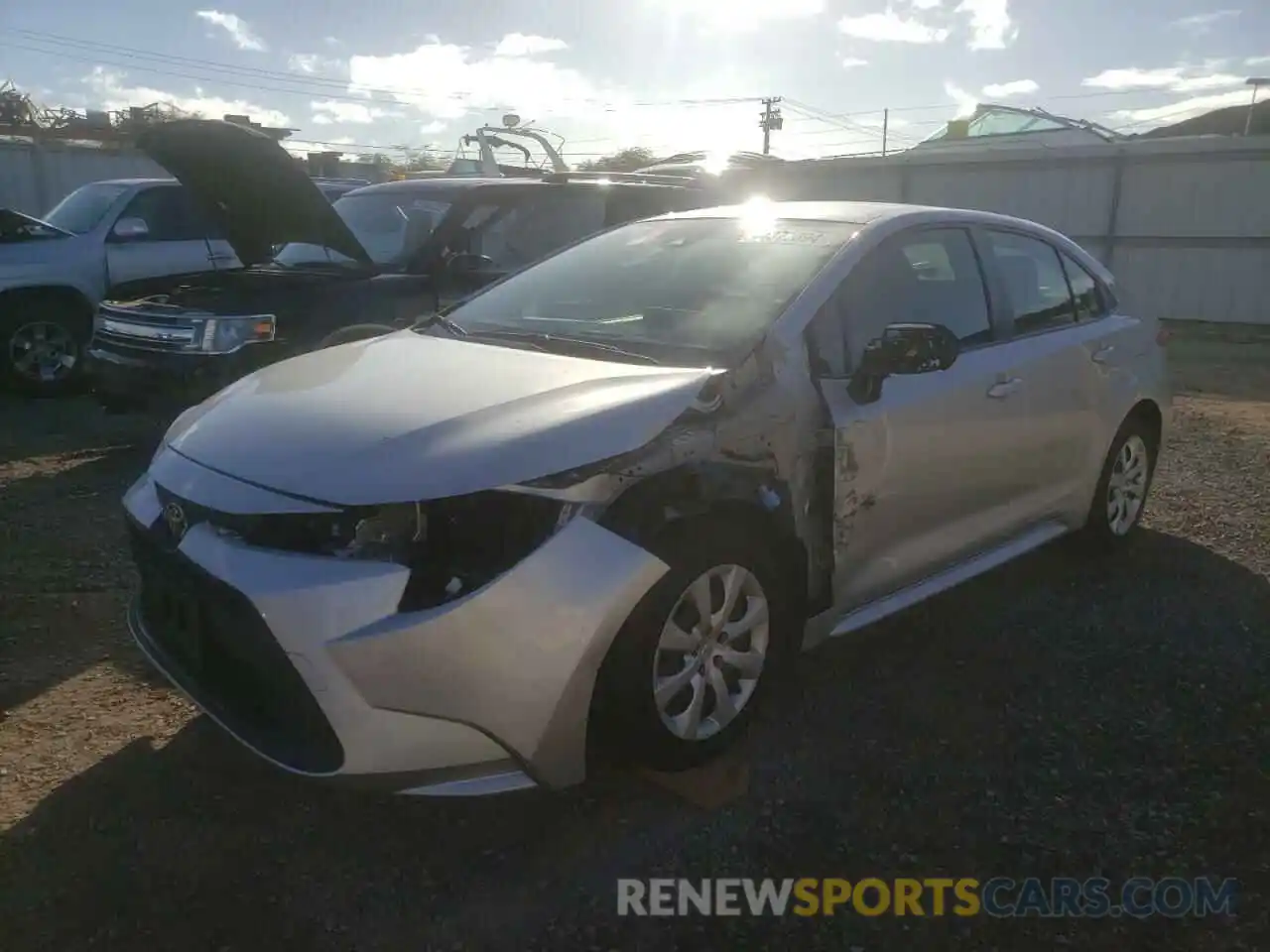 1 Photograph of a damaged car JTDEPMAE0MJ176078 TOYOTA COROLLA 2021