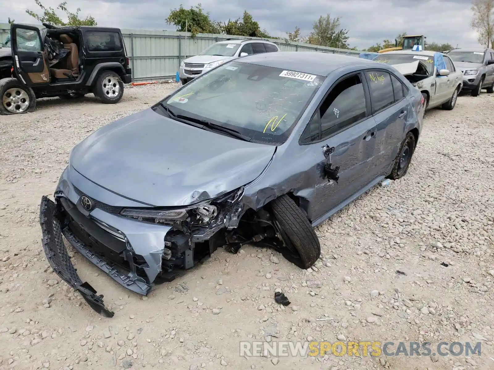 2 Photograph of a damaged car JTDEPMAE0MJ176274 TOYOTA COROLLA 2021