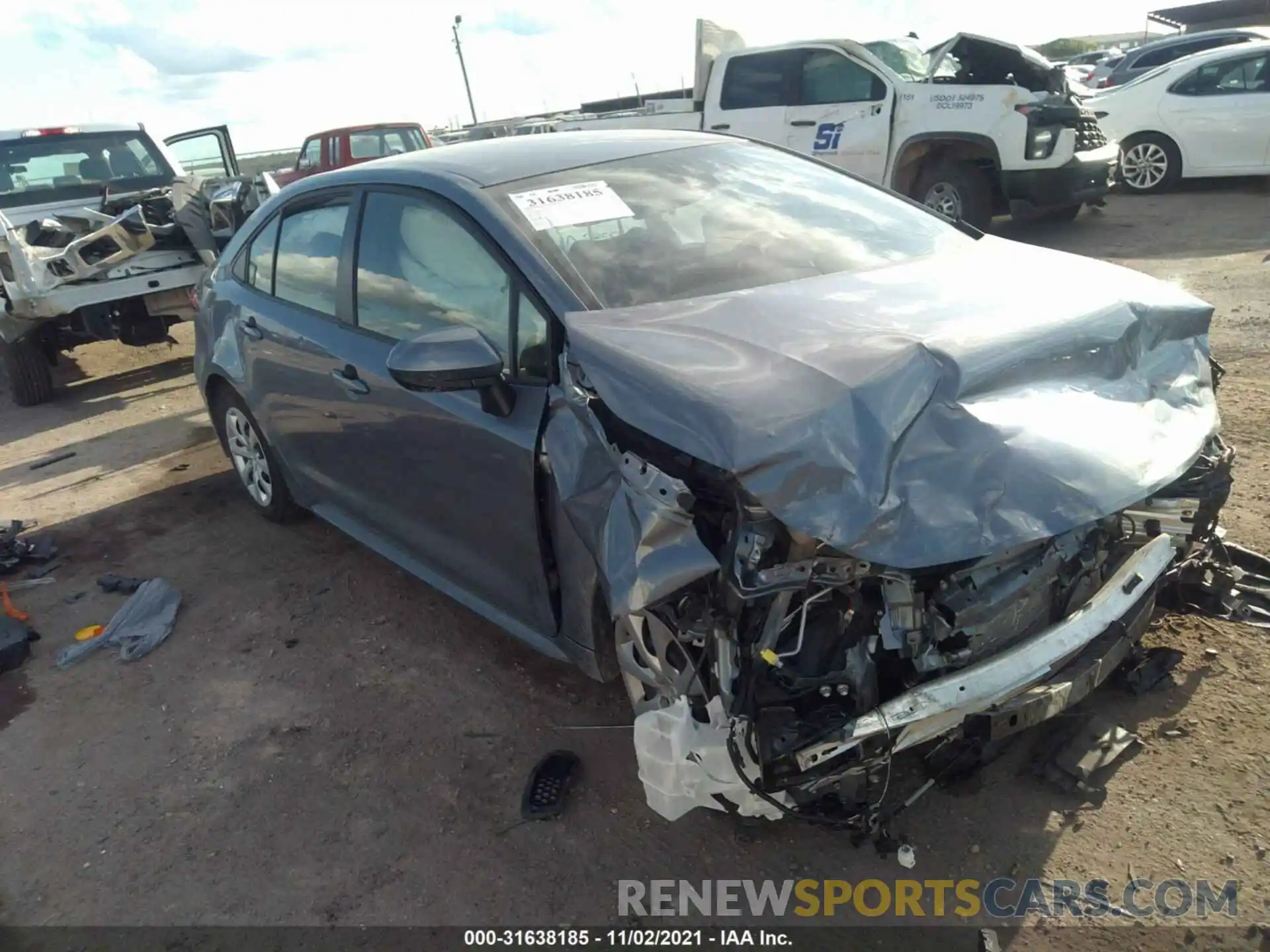 1 Photograph of a damaged car JTDEPMAE0MJ177215 TOYOTA COROLLA 2021