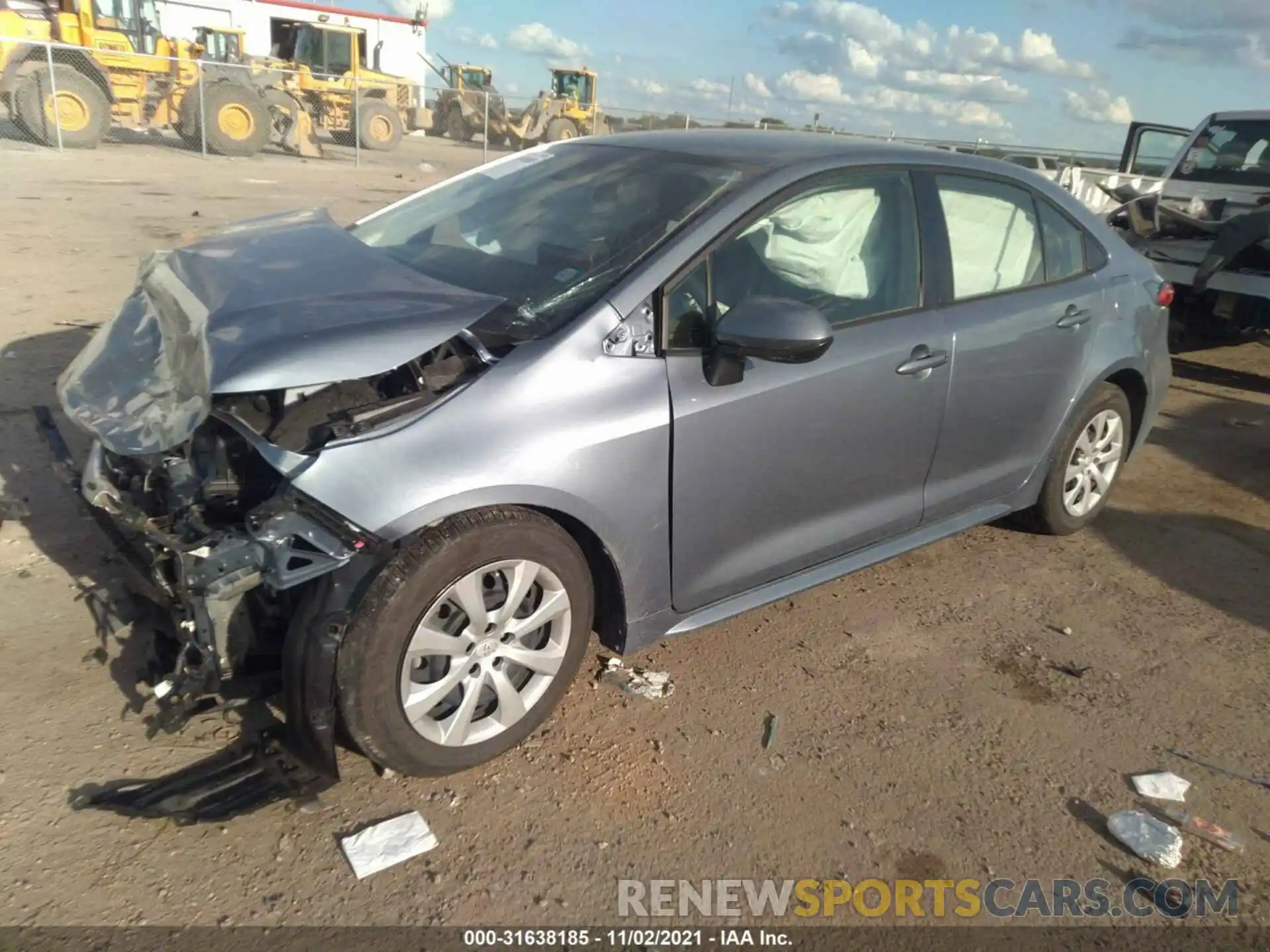 2 Photograph of a damaged car JTDEPMAE0MJ177215 TOYOTA COROLLA 2021