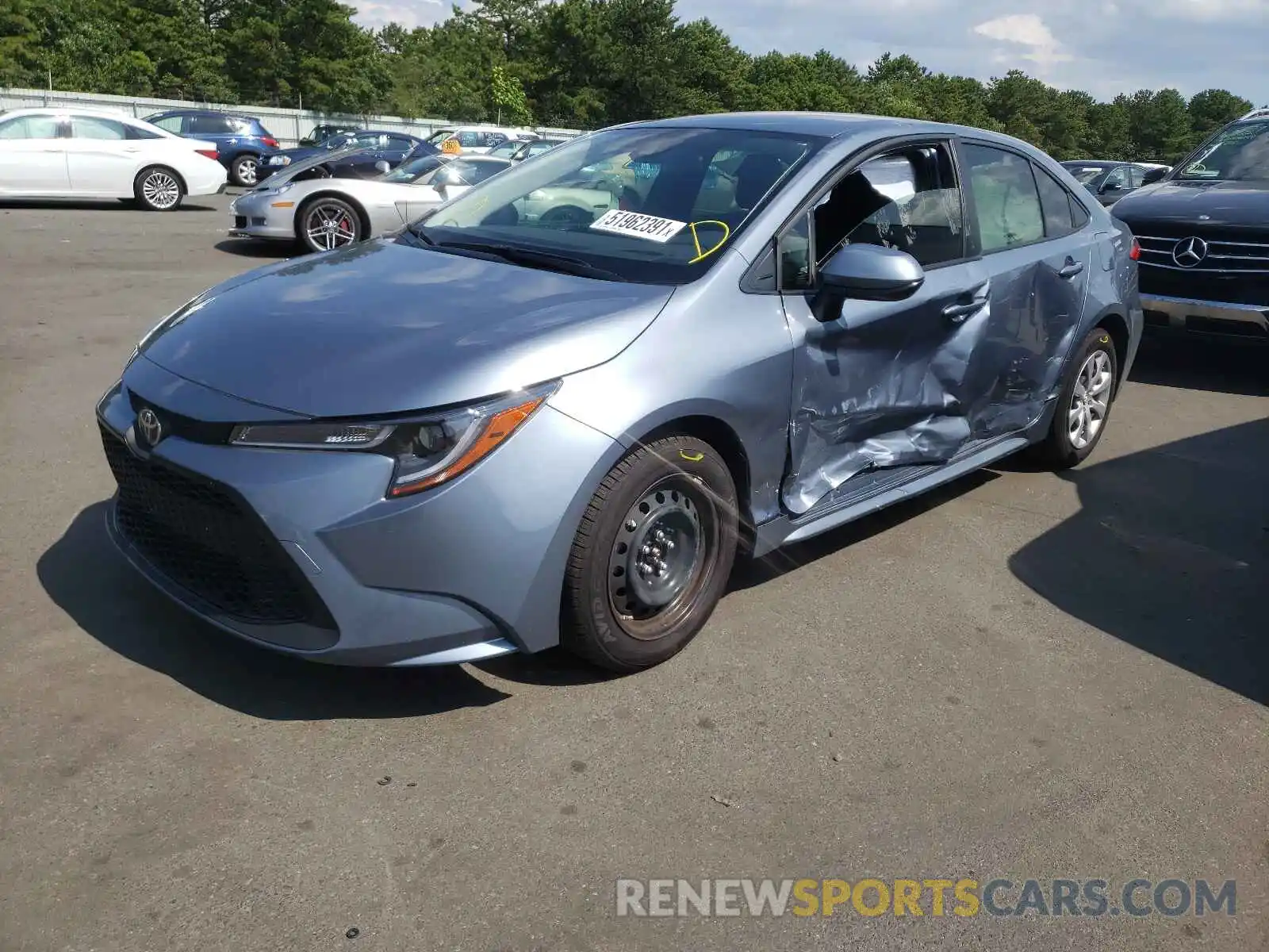 2 Photograph of a damaged car JTDEPMAE0MJ179370 TOYOTA COROLLA 2021