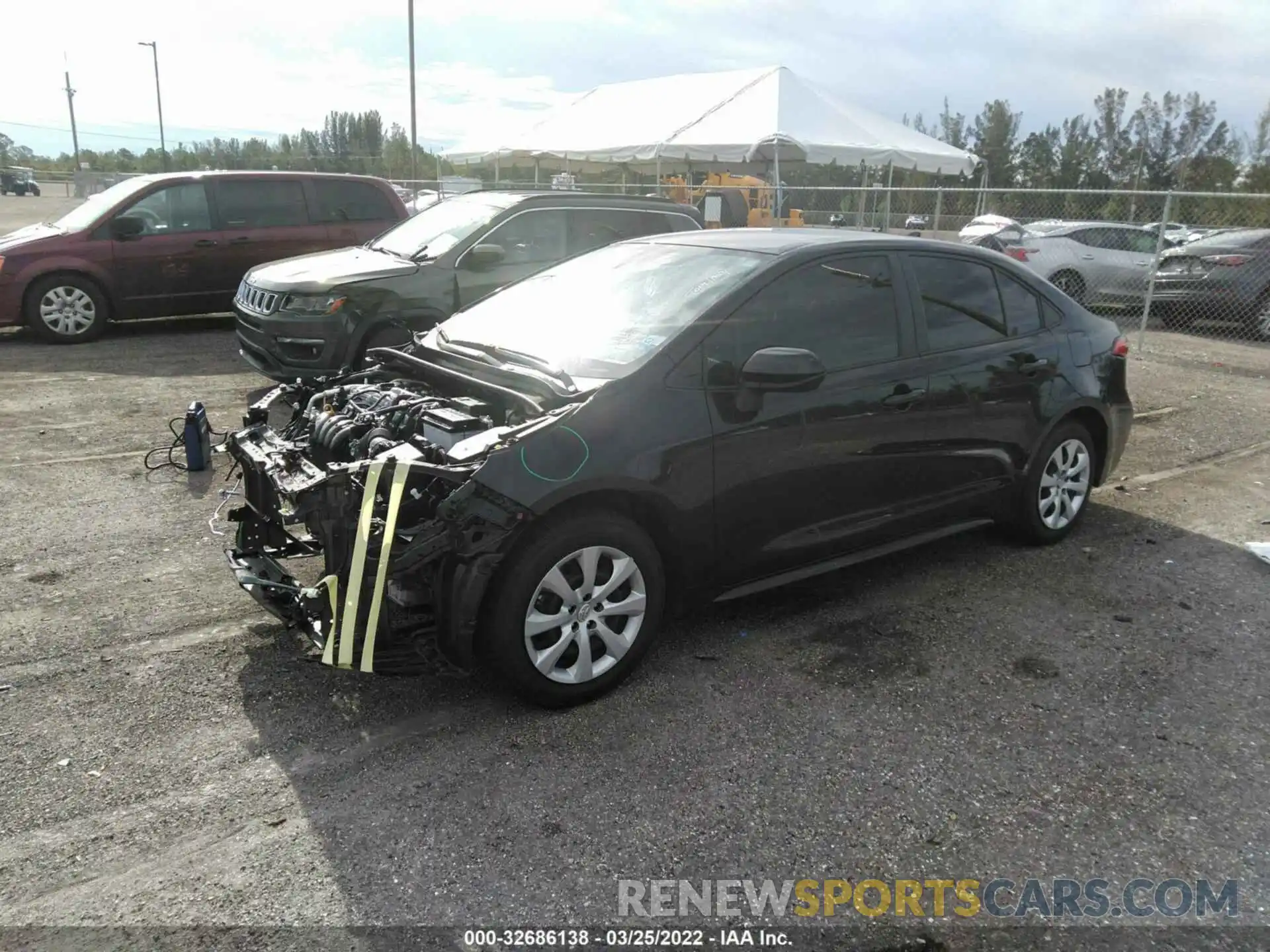 2 Photograph of a damaged car JTDEPMAE0MJ180017 TOYOTA COROLLA 2021