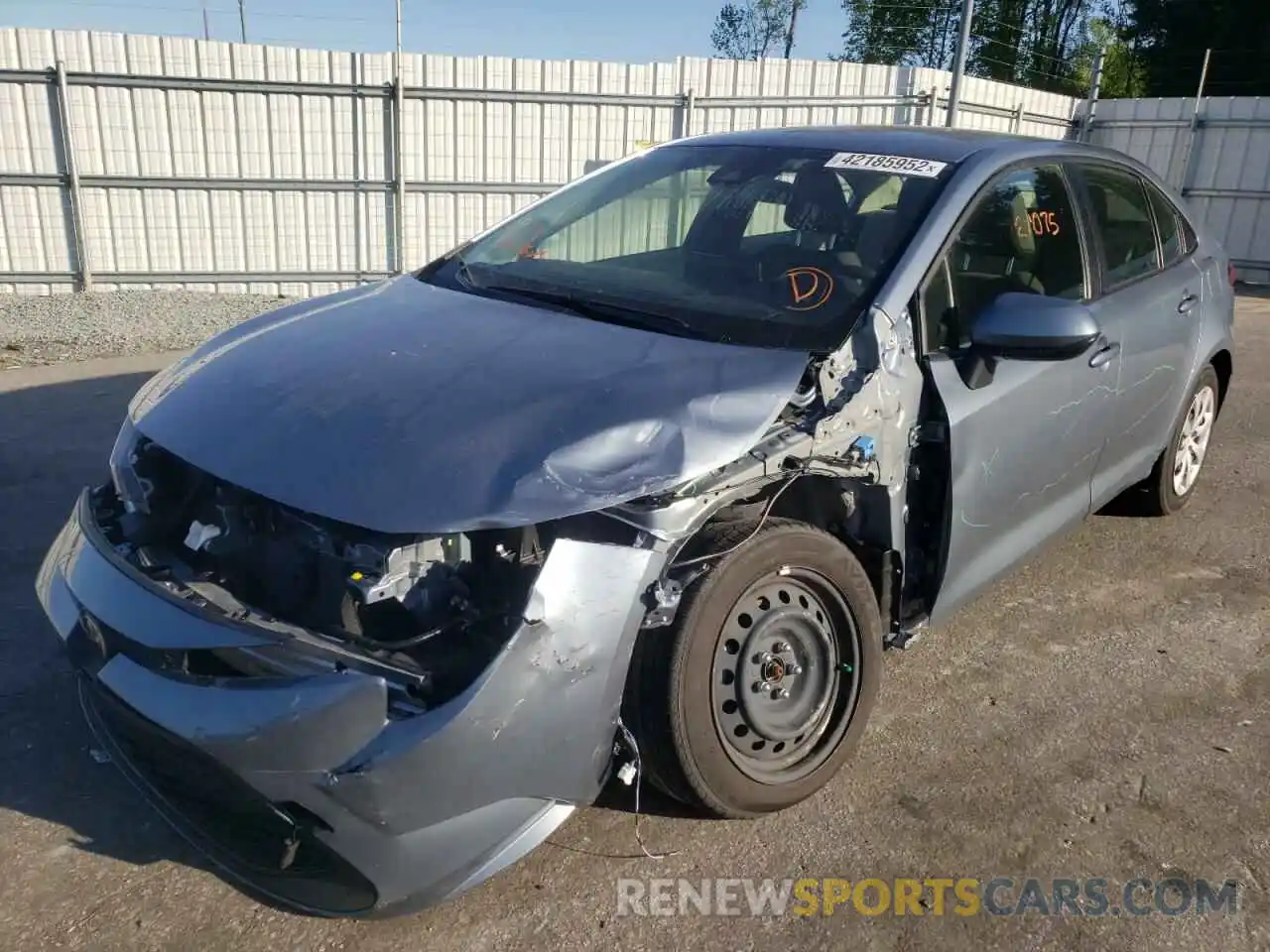 2 Photograph of a damaged car JTDEPMAE0MJ182592 TOYOTA COROLLA 2021