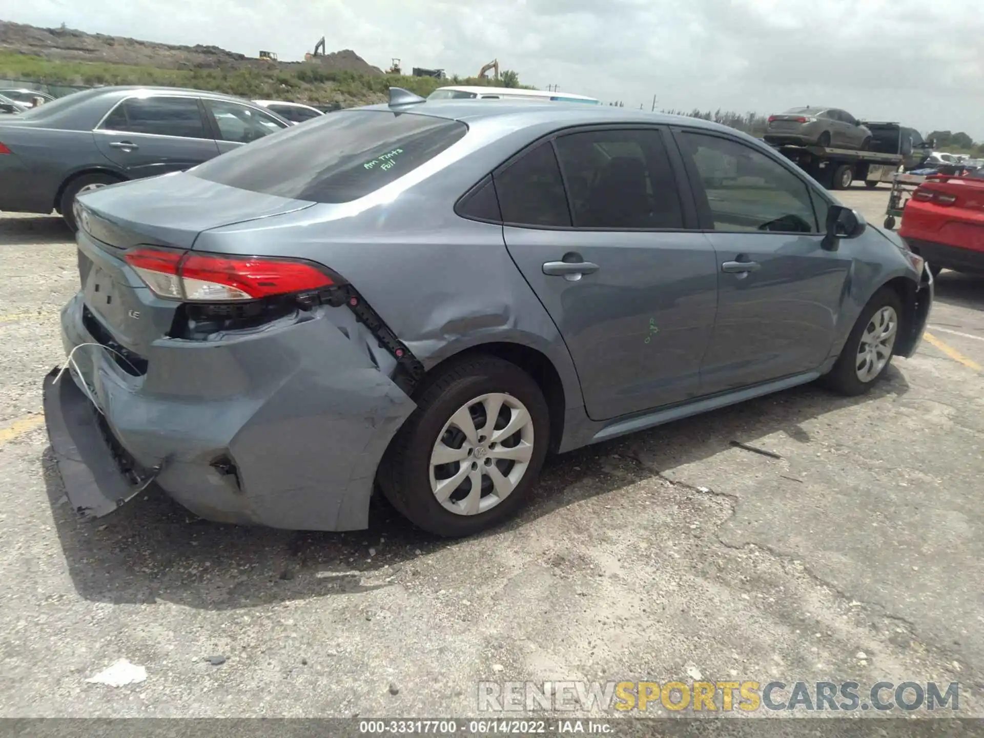 4 Photograph of a damaged car JTDEPMAE0MJ183774 TOYOTA COROLLA 2021