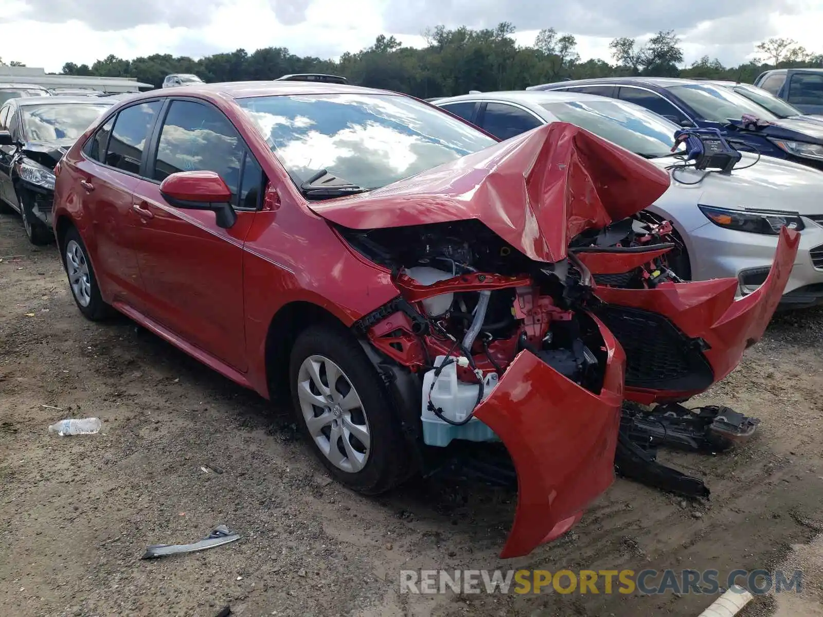 1 Photograph of a damaged car JTDEPMAE0MJ183791 TOYOTA COROLLA 2021