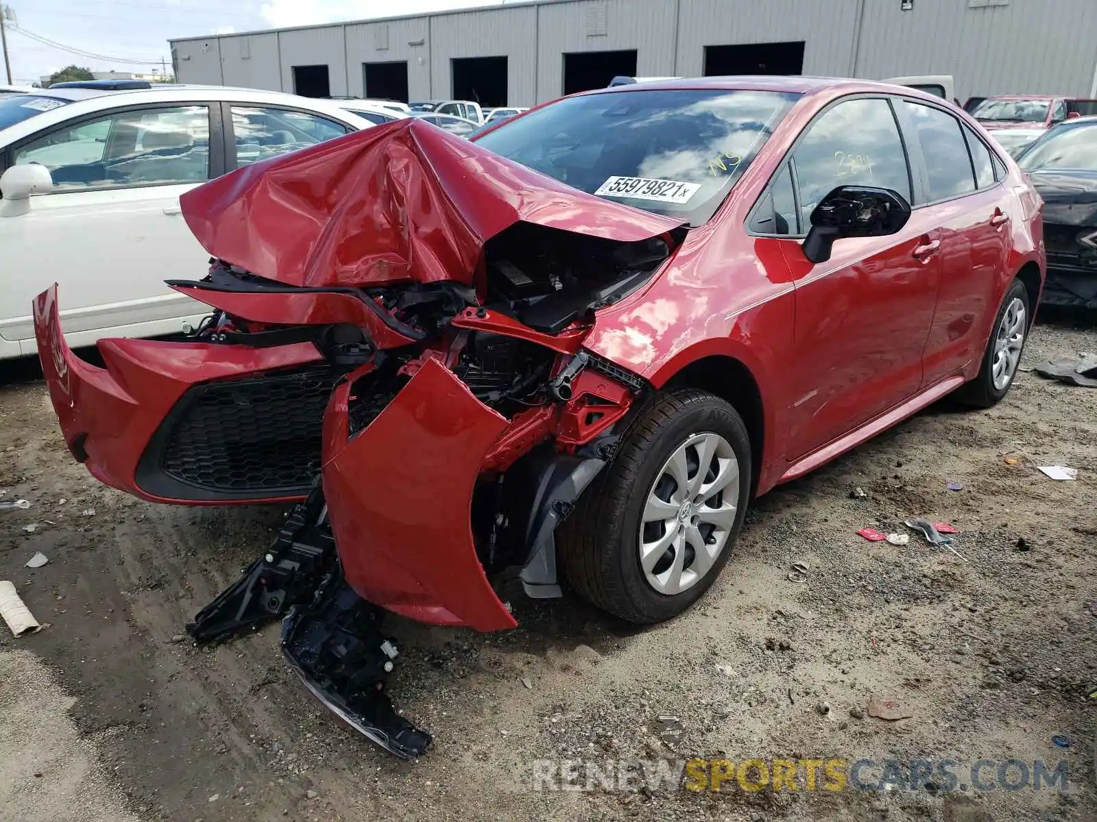 2 Photograph of a damaged car JTDEPMAE0MJ183791 TOYOTA COROLLA 2021