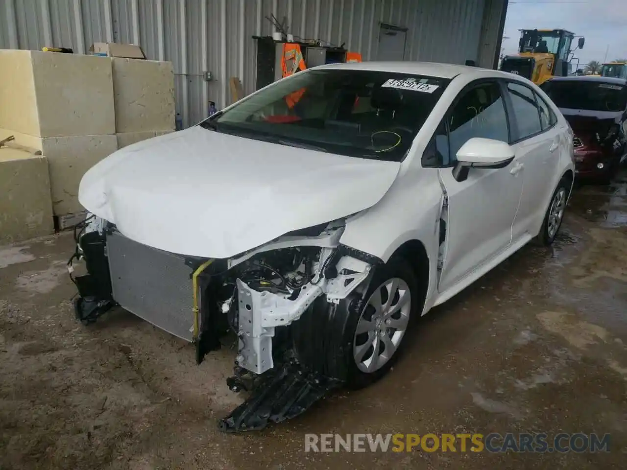 2 Photograph of a damaged car JTDEPMAE0MJ183919 TOYOTA COROLLA 2021