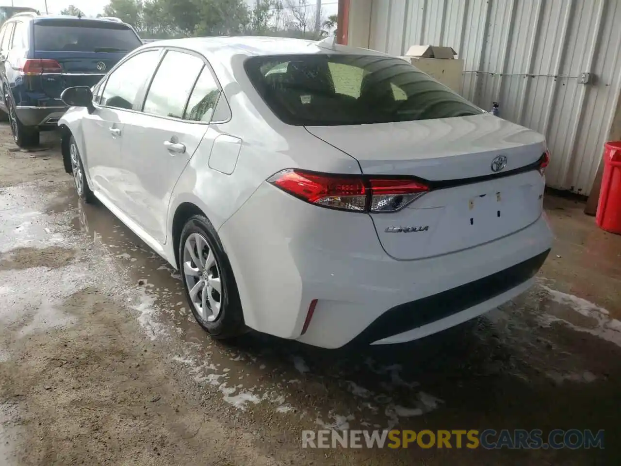 3 Photograph of a damaged car JTDEPMAE0MJ183919 TOYOTA COROLLA 2021