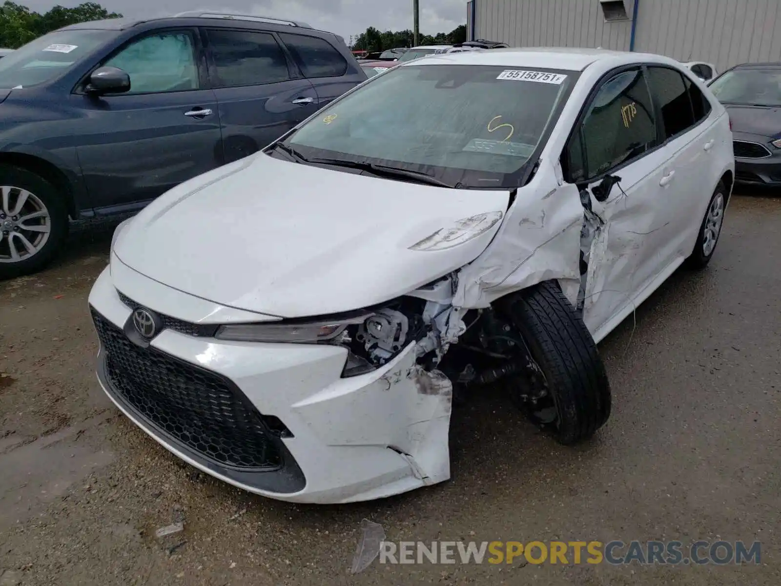 2 Photograph of a damaged car JTDEPMAE0MJ185234 TOYOTA COROLLA 2021