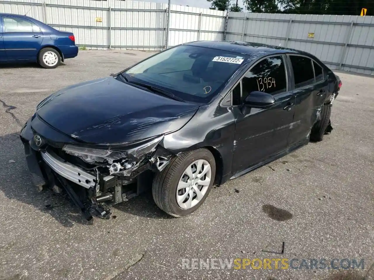 2 Photograph of a damaged car JTDEPMAE0MJ186643 TOYOTA COROLLA 2021