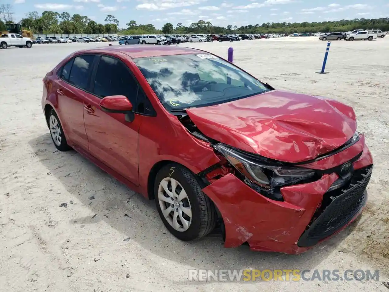 1 Photograph of a damaged car JTDEPMAE0MJ187565 TOYOTA COROLLA 2021