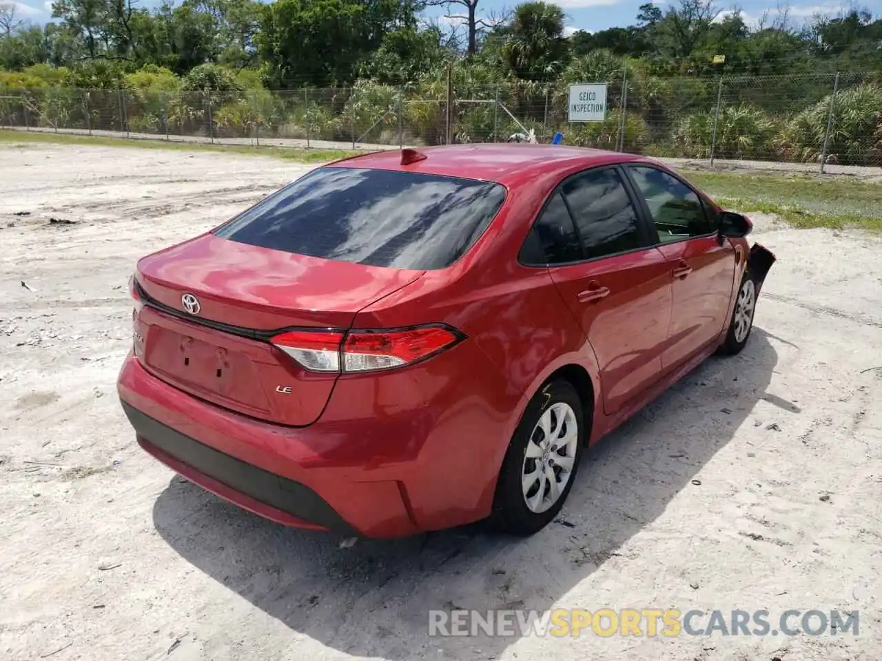 4 Photograph of a damaged car JTDEPMAE0MJ187565 TOYOTA COROLLA 2021