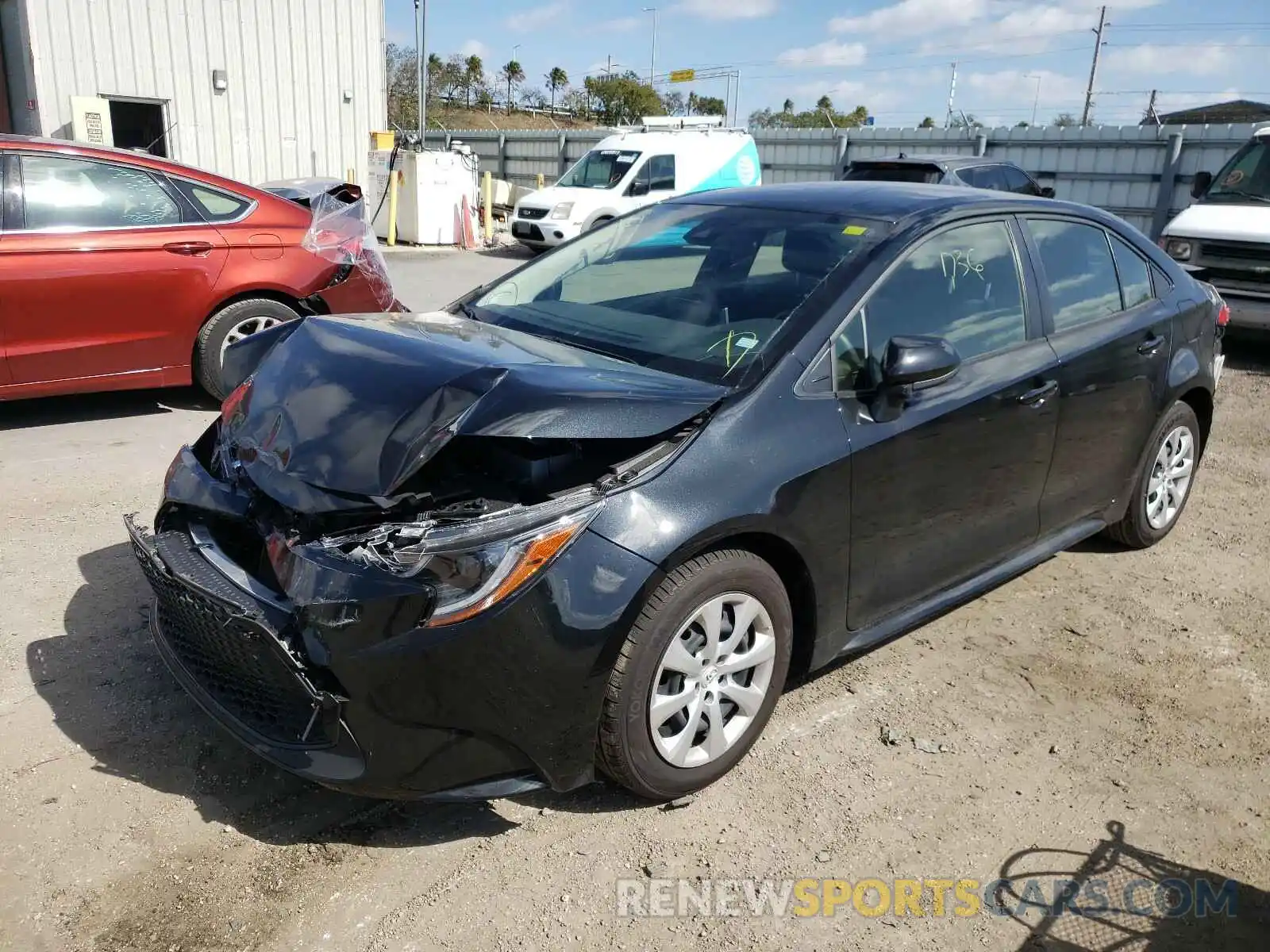 2 Photograph of a damaged car JTDEPMAE1MJ119498 TOYOTA COROLLA 2021