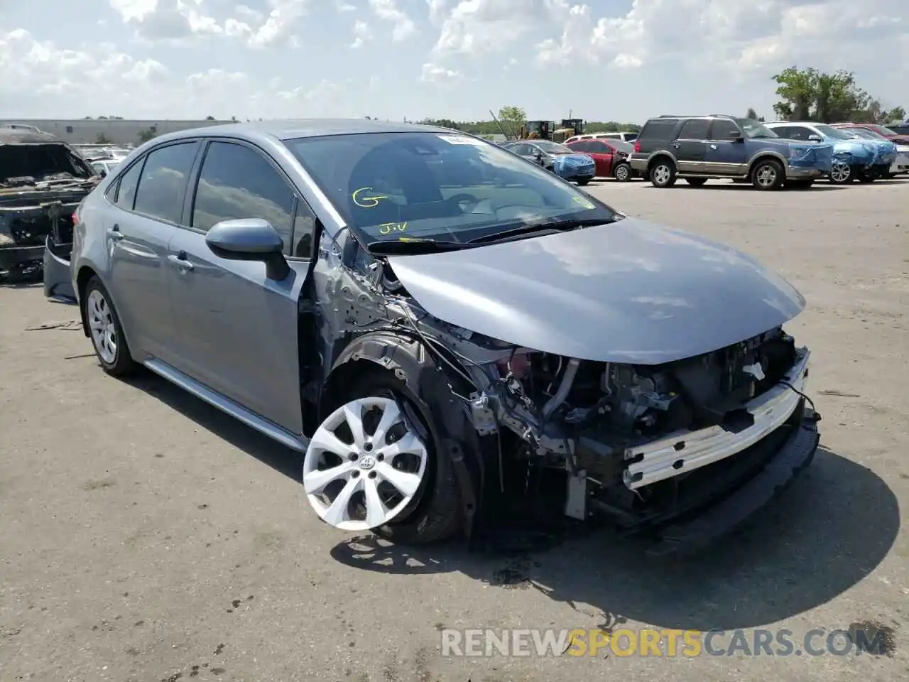 1 Photograph of a damaged car JTDEPMAE1MJ119615 TOYOTA COROLLA 2021