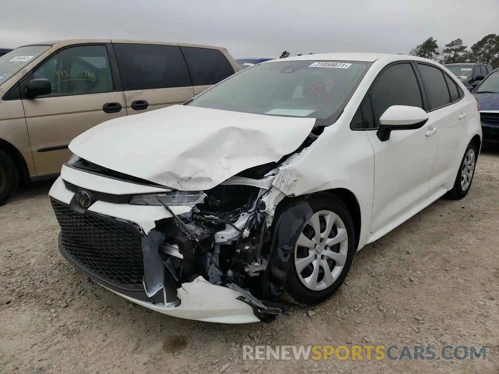 2 Photograph of a damaged car JTDEPMAE1MJ123132 TOYOTA COROLLA 2021