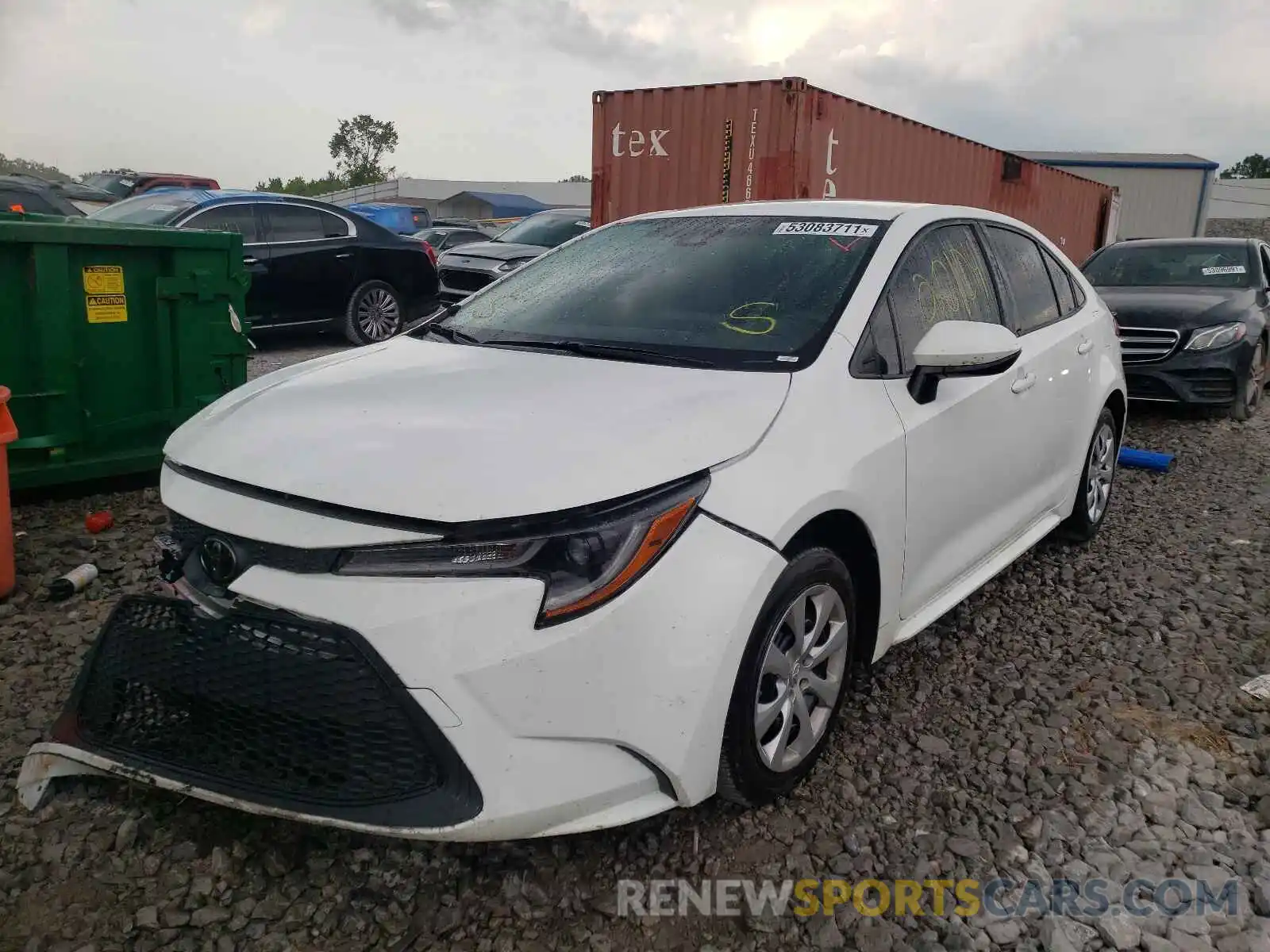 2 Photograph of a damaged car JTDEPMAE1MJ123955 TOYOTA COROLLA 2021