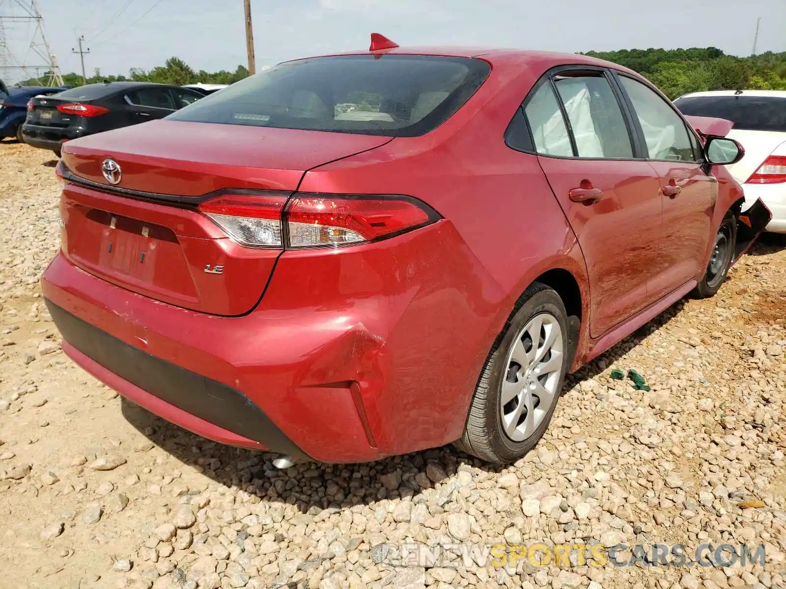 4 Фотография поврежденного автомобиля JTDEPMAE1MJ123972 TOYOTA COROLLA 2021