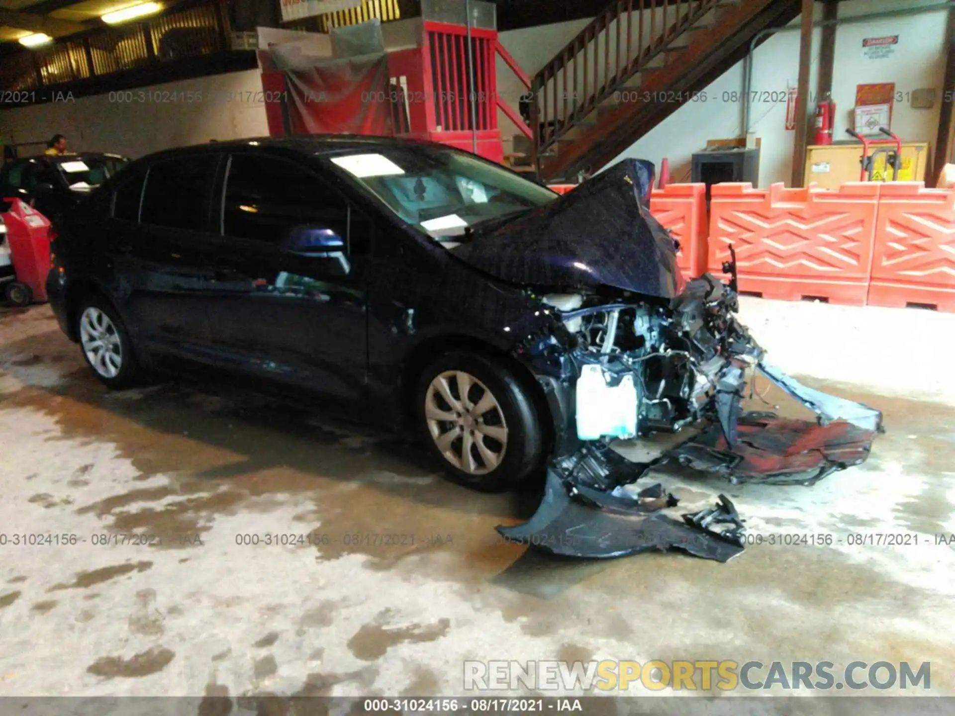 1 Photograph of a damaged car JTDEPMAE1MJ124328 TOYOTA COROLLA 2021