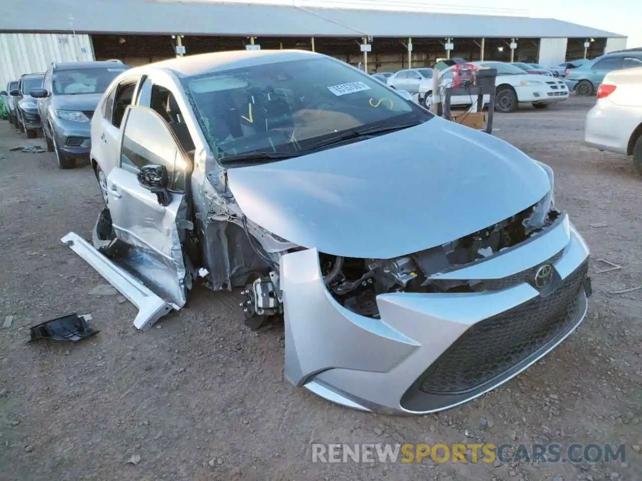 1 Photograph of a damaged car JTDEPMAE1MJ124409 TOYOTA COROLLA 2021