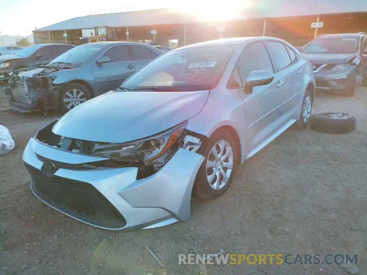 2 Photograph of a damaged car JTDEPMAE1MJ124409 TOYOTA COROLLA 2021