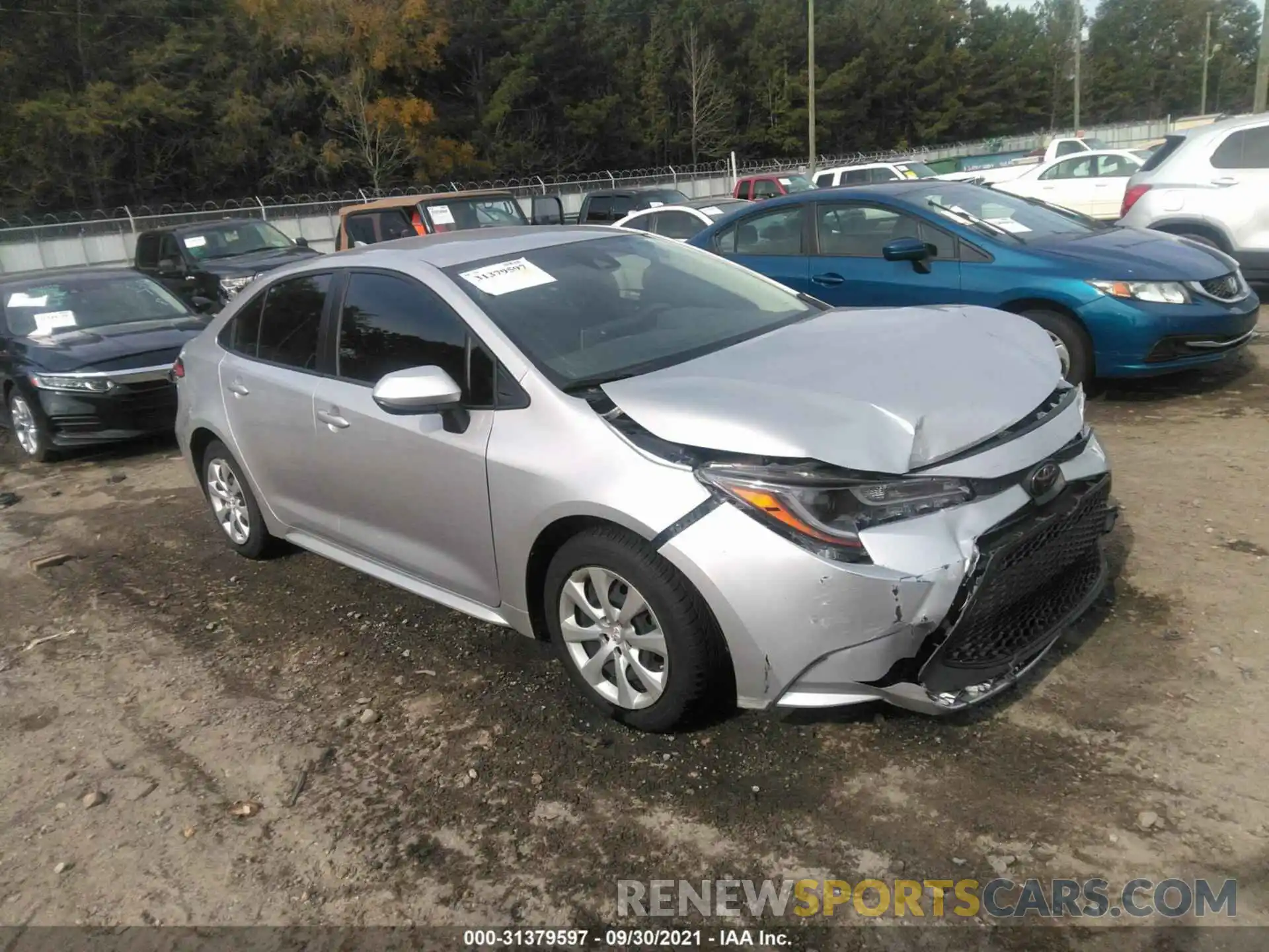 1 Photograph of a damaged car JTDEPMAE1MJ124779 TOYOTA COROLLA 2021