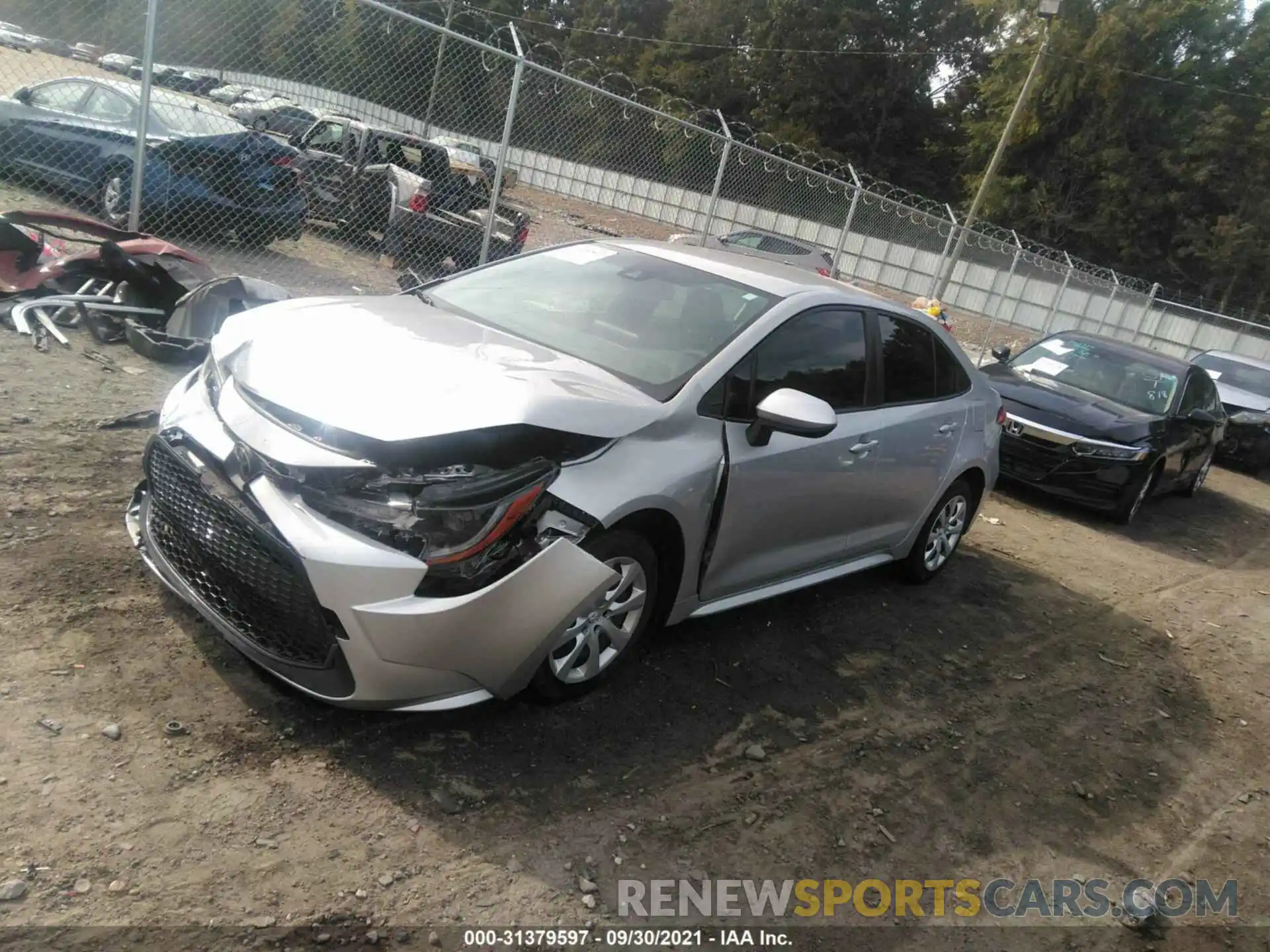 2 Photograph of a damaged car JTDEPMAE1MJ124779 TOYOTA COROLLA 2021