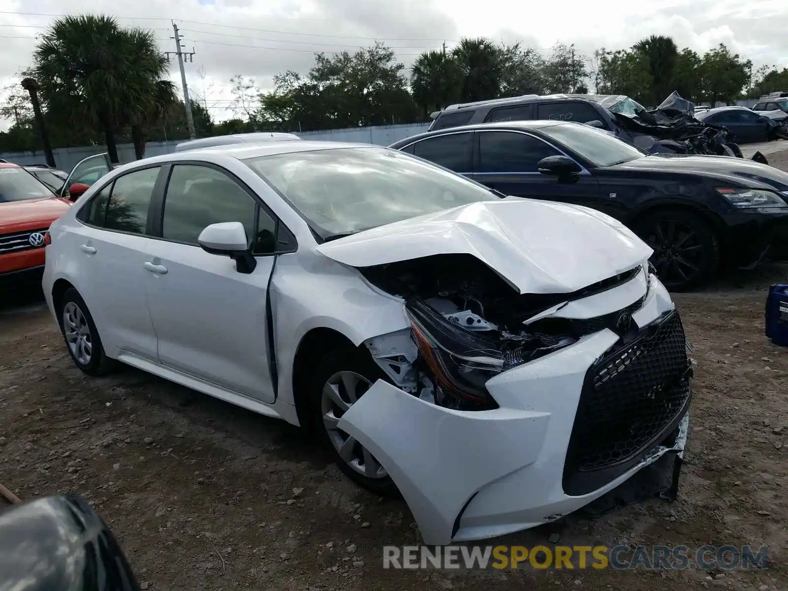 1 Photograph of a damaged car JTDEPMAE1MJ125480 TOYOTA COROLLA 2021