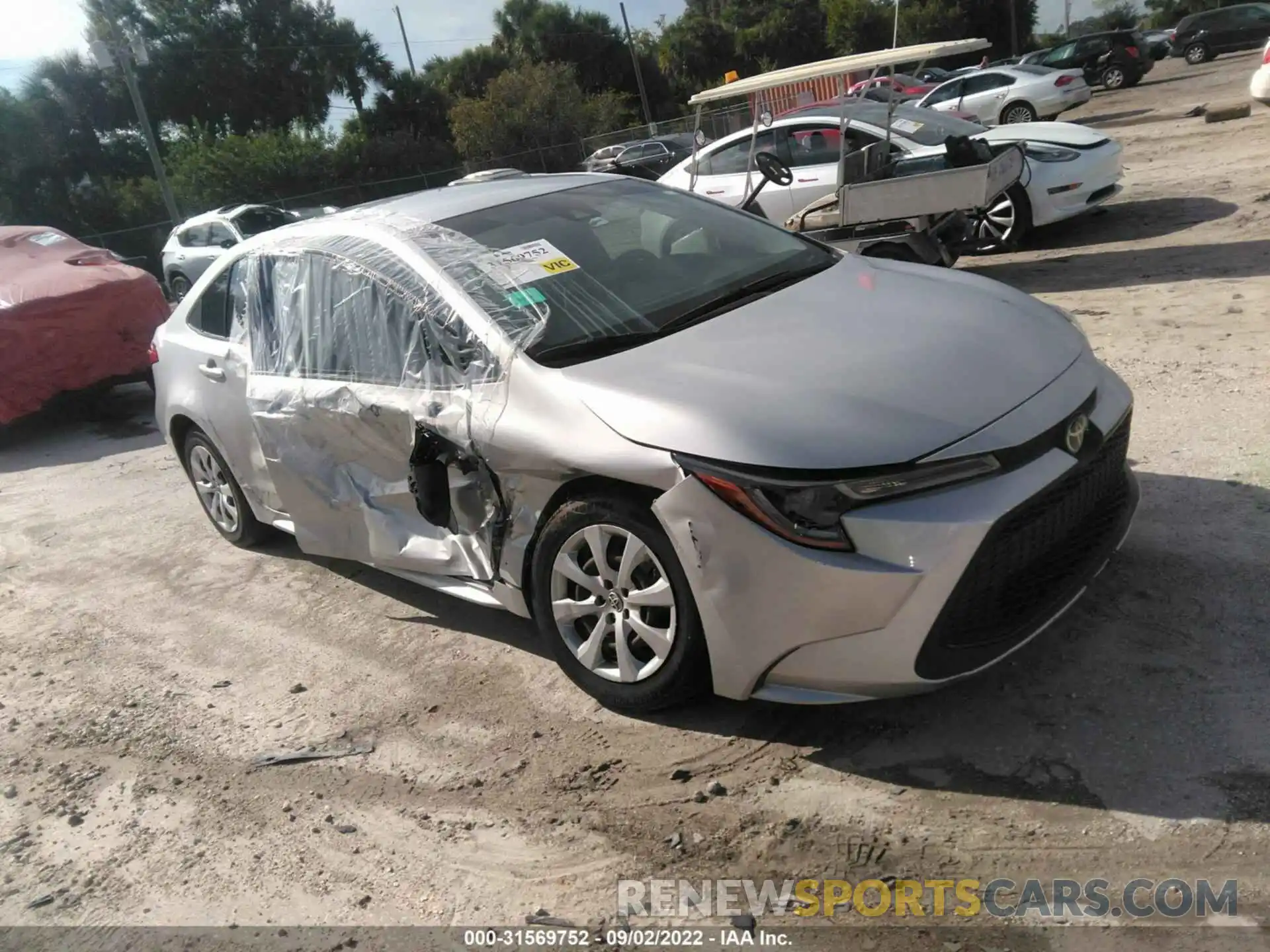 1 Photograph of a damaged car JTDEPMAE1MJ126564 TOYOTA COROLLA 2021