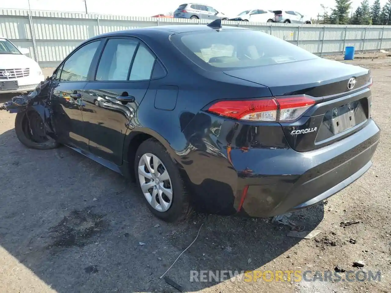 3 Photograph of a damaged car JTDEPMAE1MJ127004 TOYOTA COROLLA 2021