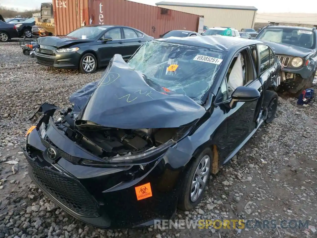 2 Photograph of a damaged car JTDEPMAE1MJ127052 TOYOTA COROLLA 2021