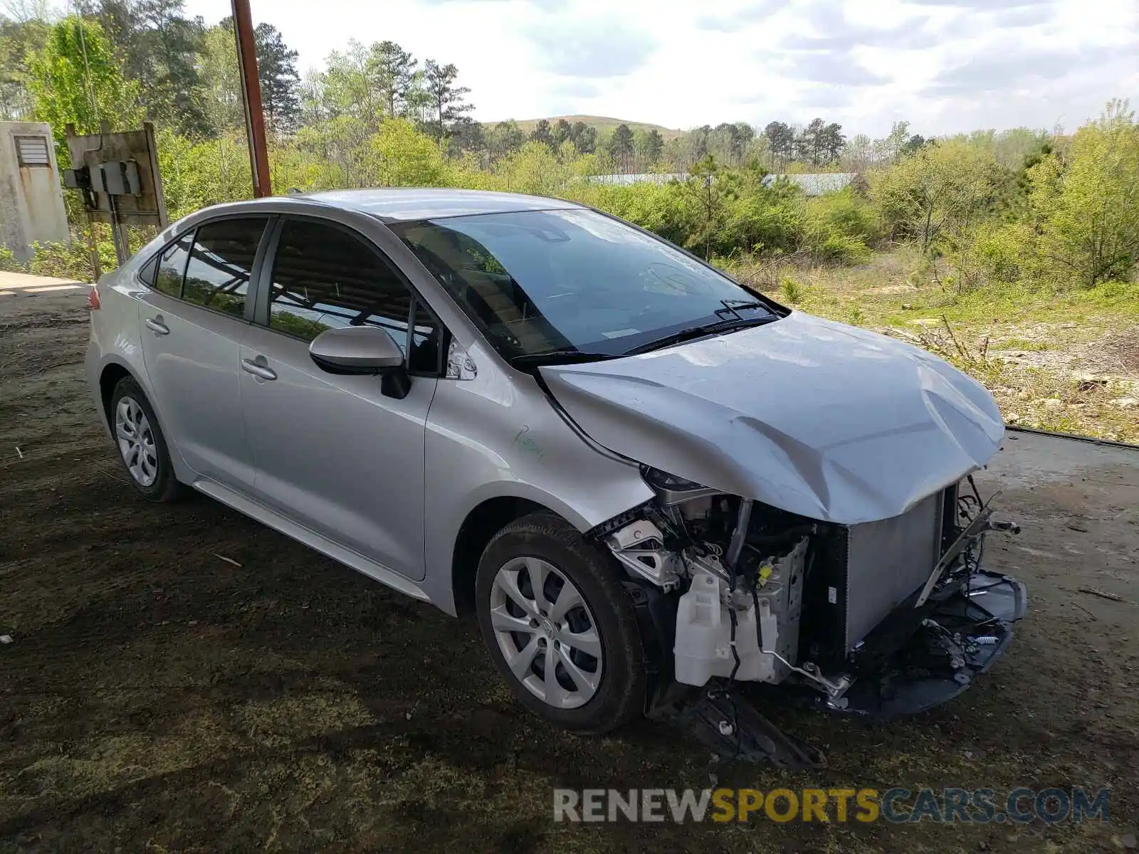 1 Photograph of a damaged car JTDEPMAE1MJ127634 TOYOTA COROLLA 2021