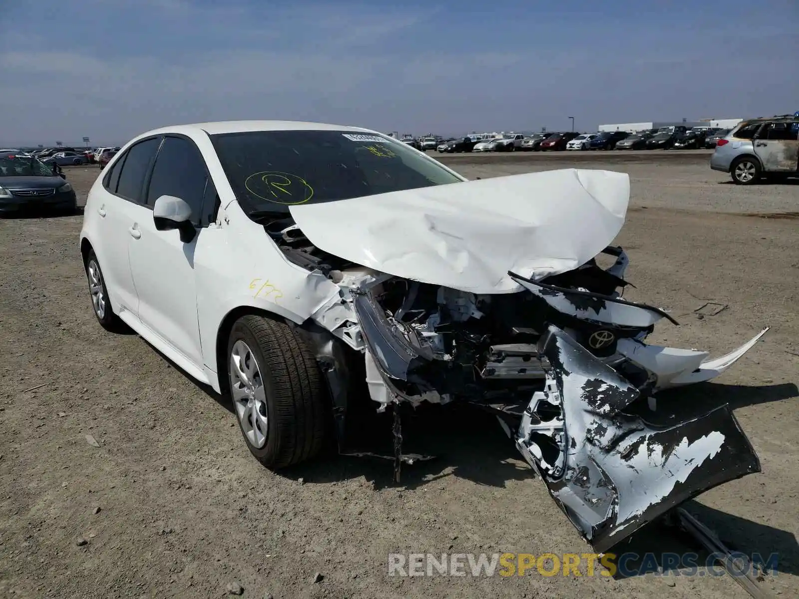 1 Photograph of a damaged car JTDEPMAE1MJ130646 TOYOTA COROLLA 2021