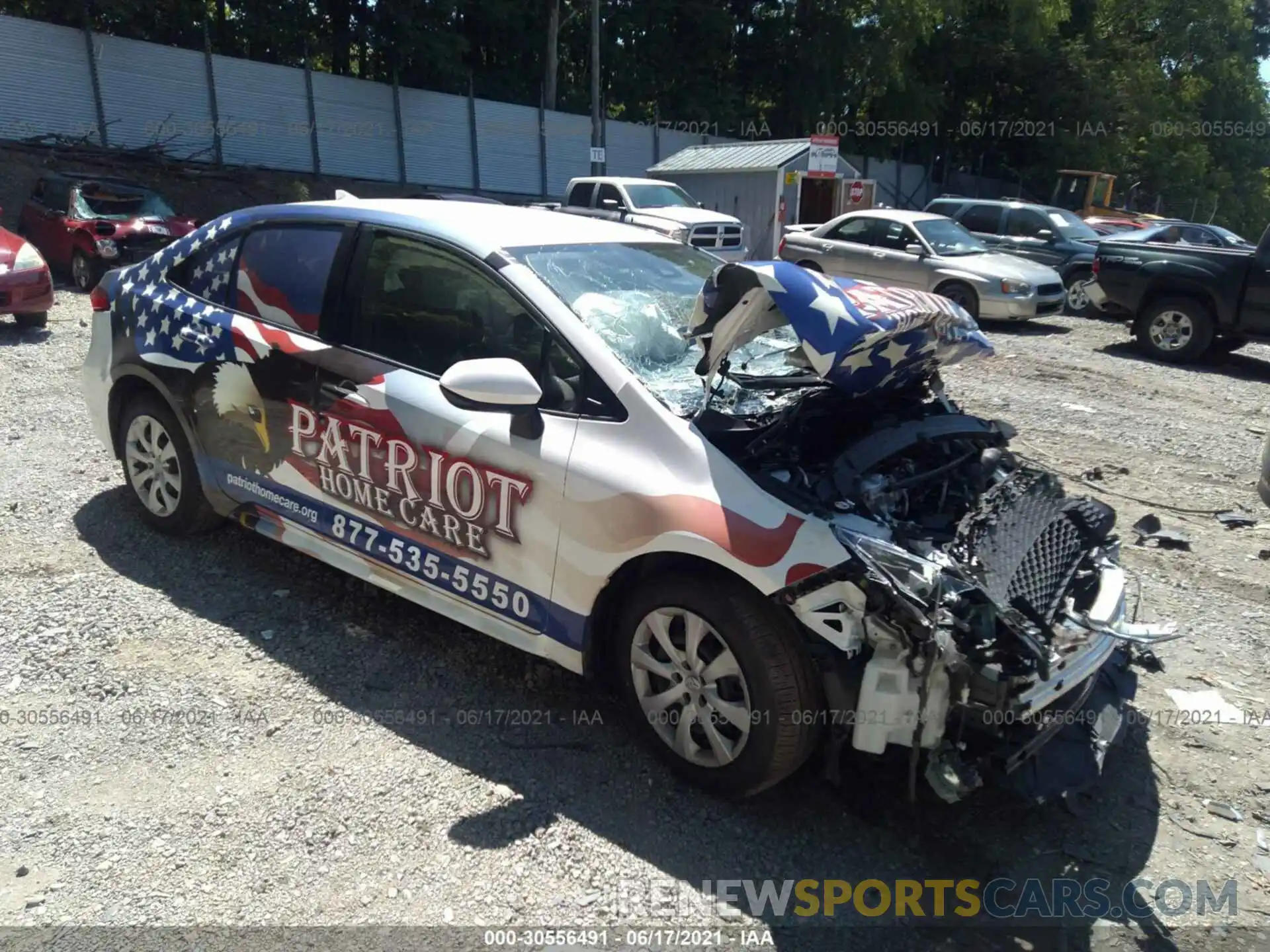 1 Photograph of a damaged car JTDEPMAE1MJ133935 TOYOTA COROLLA 2021