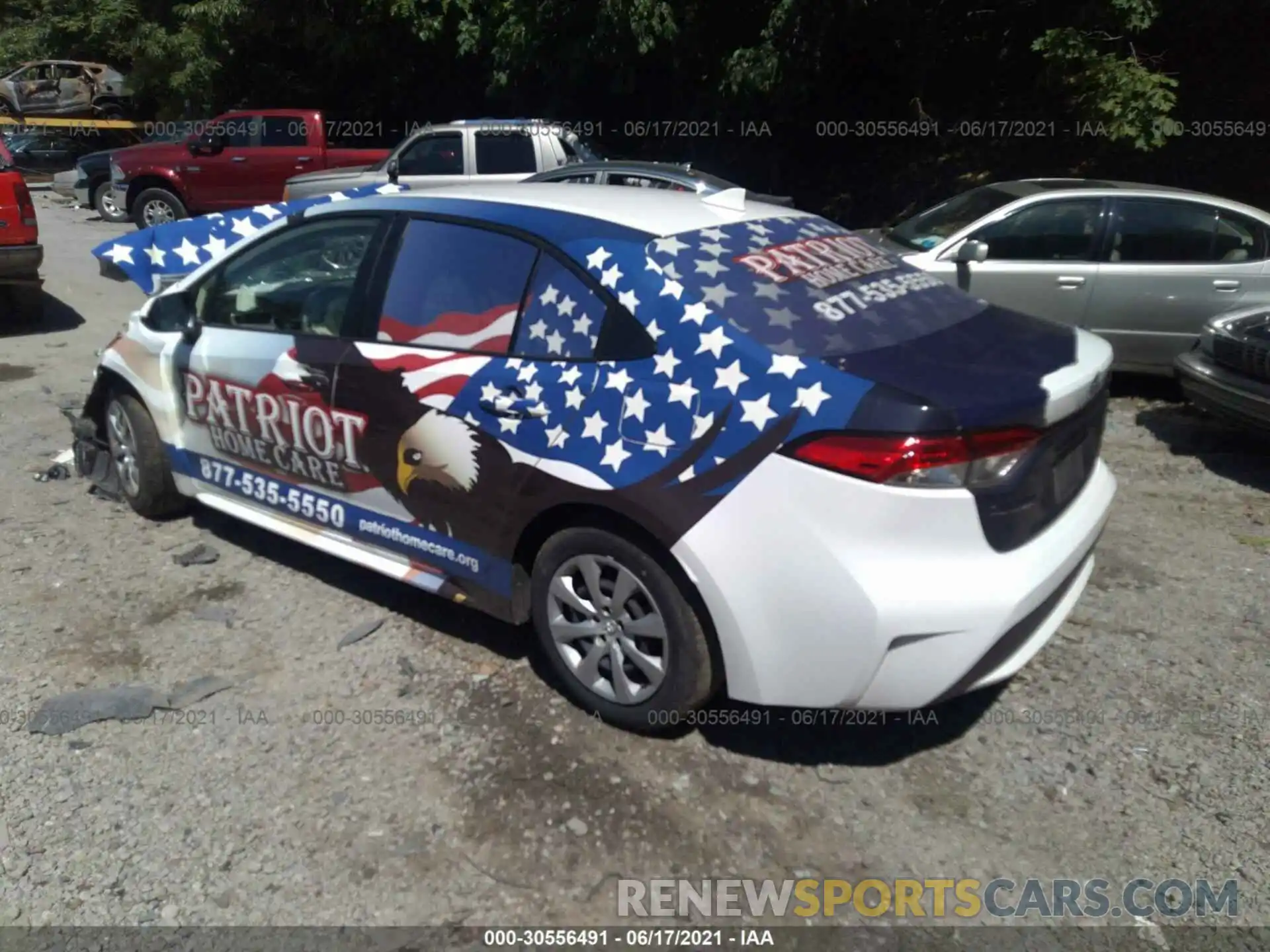 3 Photograph of a damaged car JTDEPMAE1MJ133935 TOYOTA COROLLA 2021