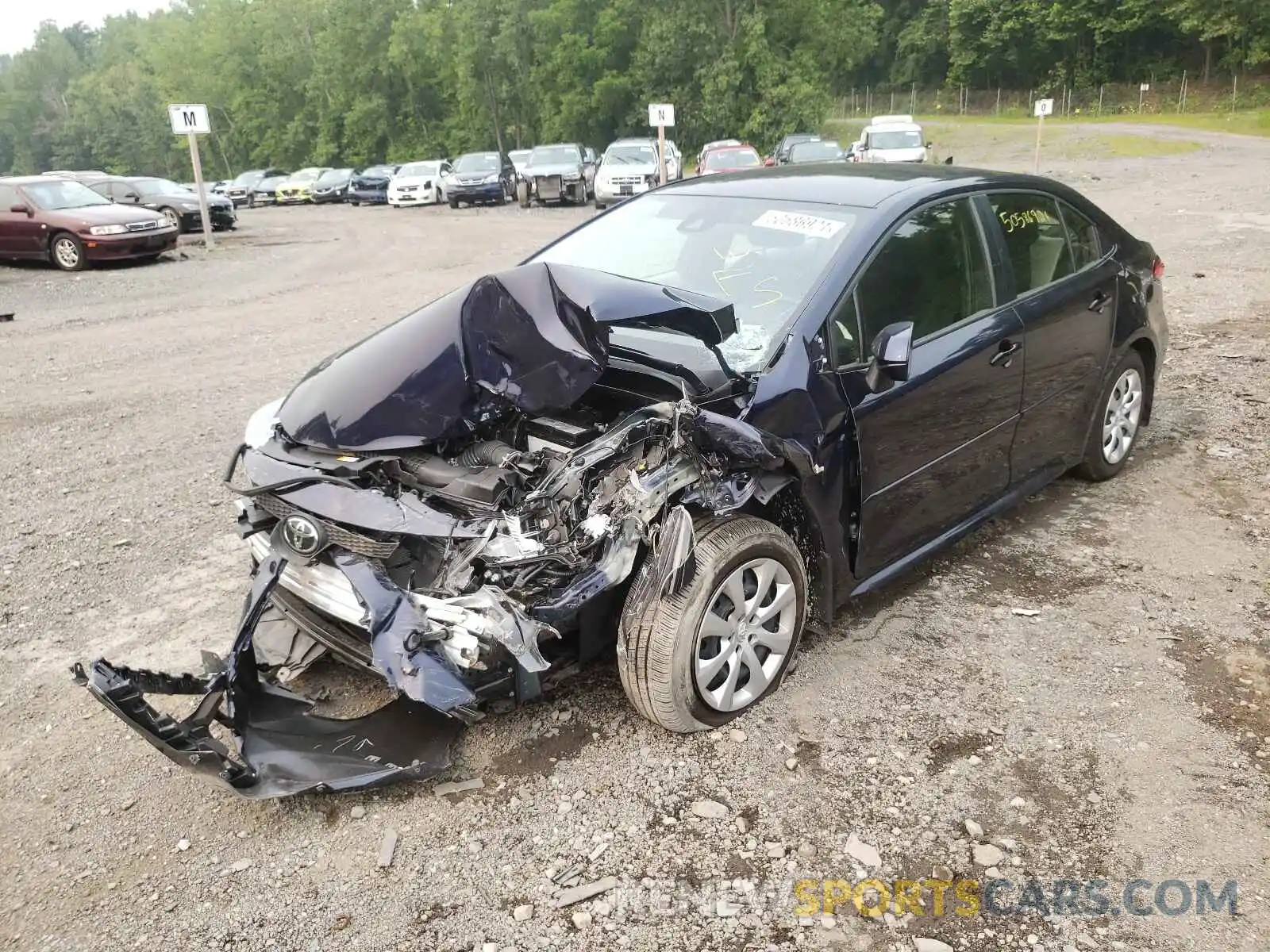 2 Photograph of a damaged car JTDEPMAE1MJ135605 TOYOTA COROLLA 2021