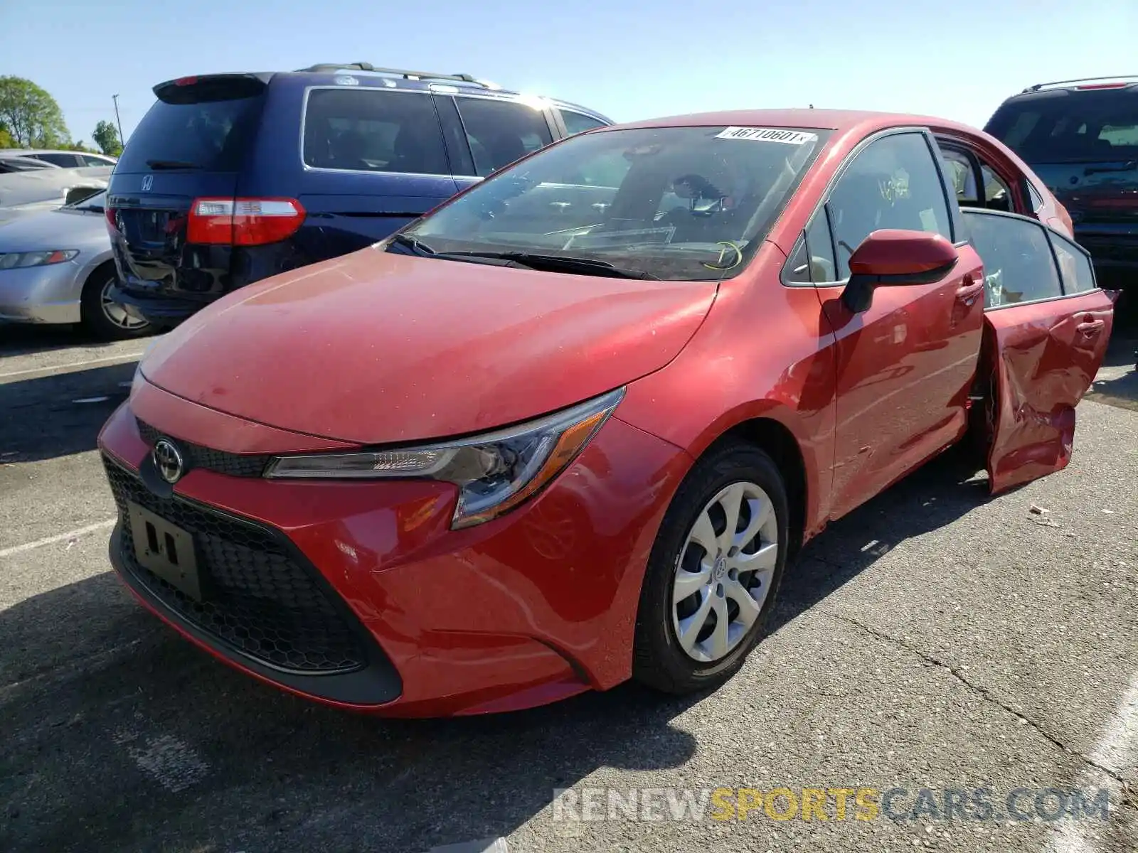 2 Photograph of a damaged car JTDEPMAE1MJ136088 TOYOTA COROLLA 2021