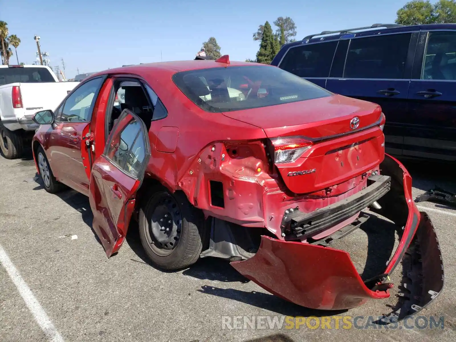 3 Photograph of a damaged car JTDEPMAE1MJ136088 TOYOTA COROLLA 2021