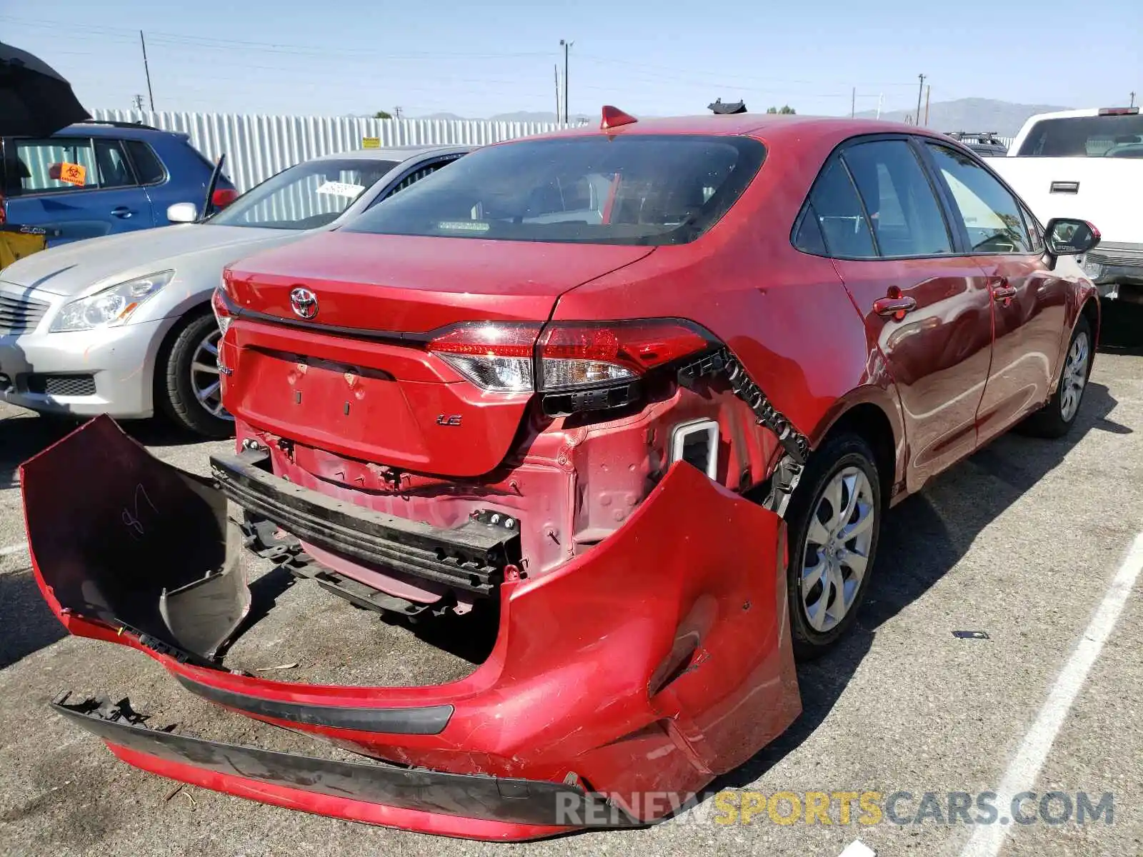 4 Photograph of a damaged car JTDEPMAE1MJ136088 TOYOTA COROLLA 2021