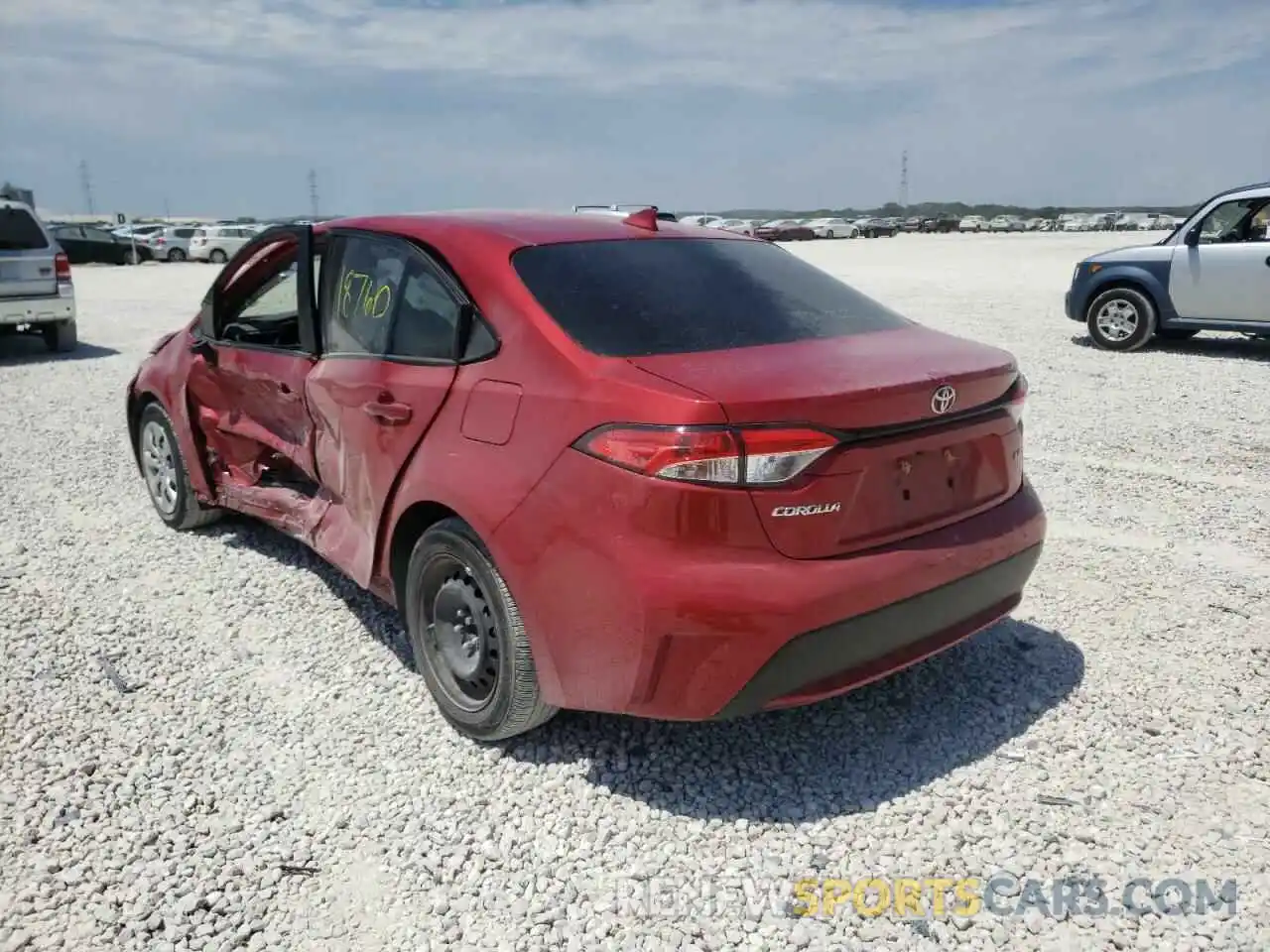 3 Photograph of a damaged car JTDEPMAE1MJ138732 TOYOTA COROLLA 2021