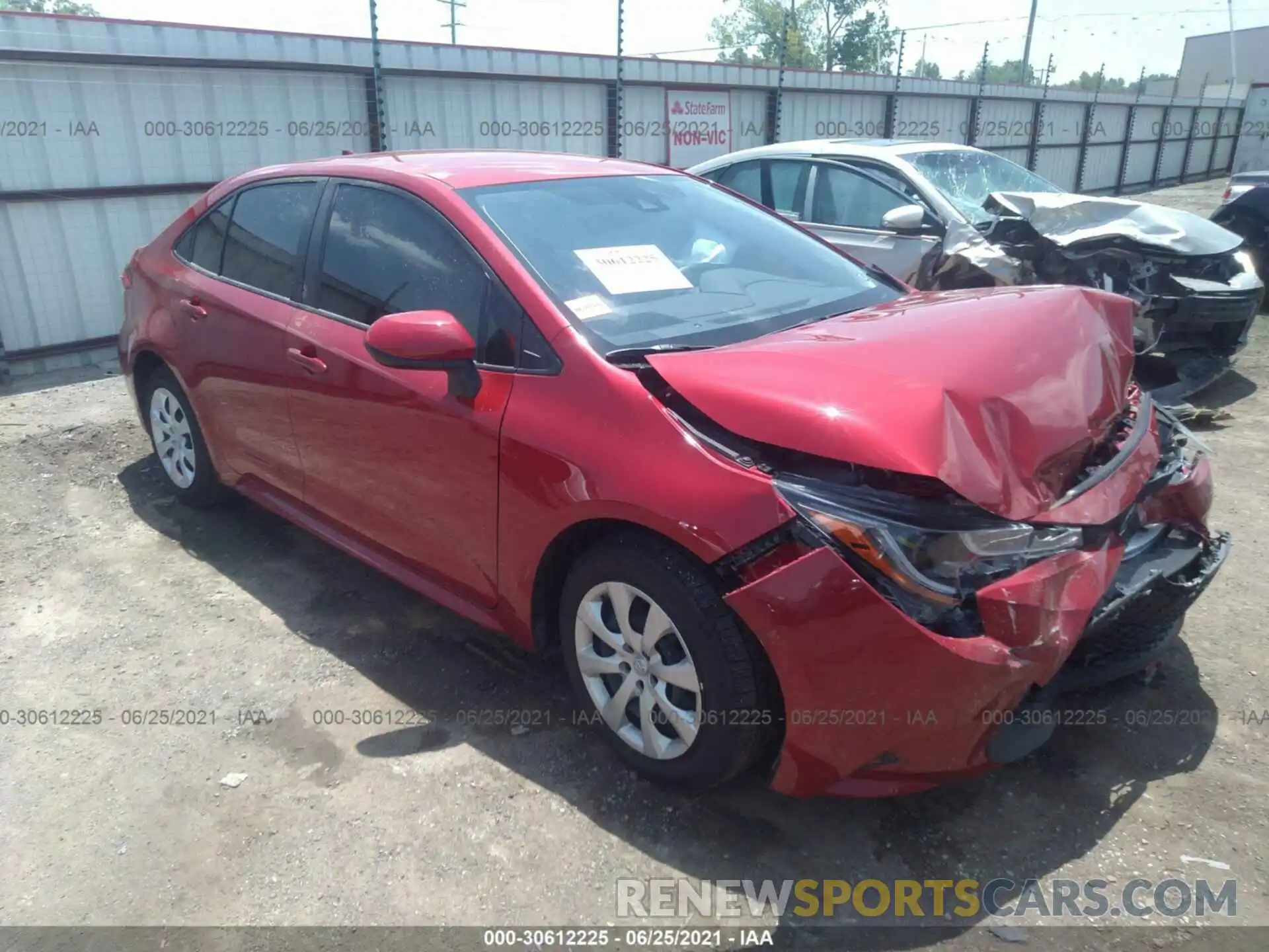 1 Photograph of a damaged car JTDEPMAE1MJ138746 TOYOTA COROLLA 2021