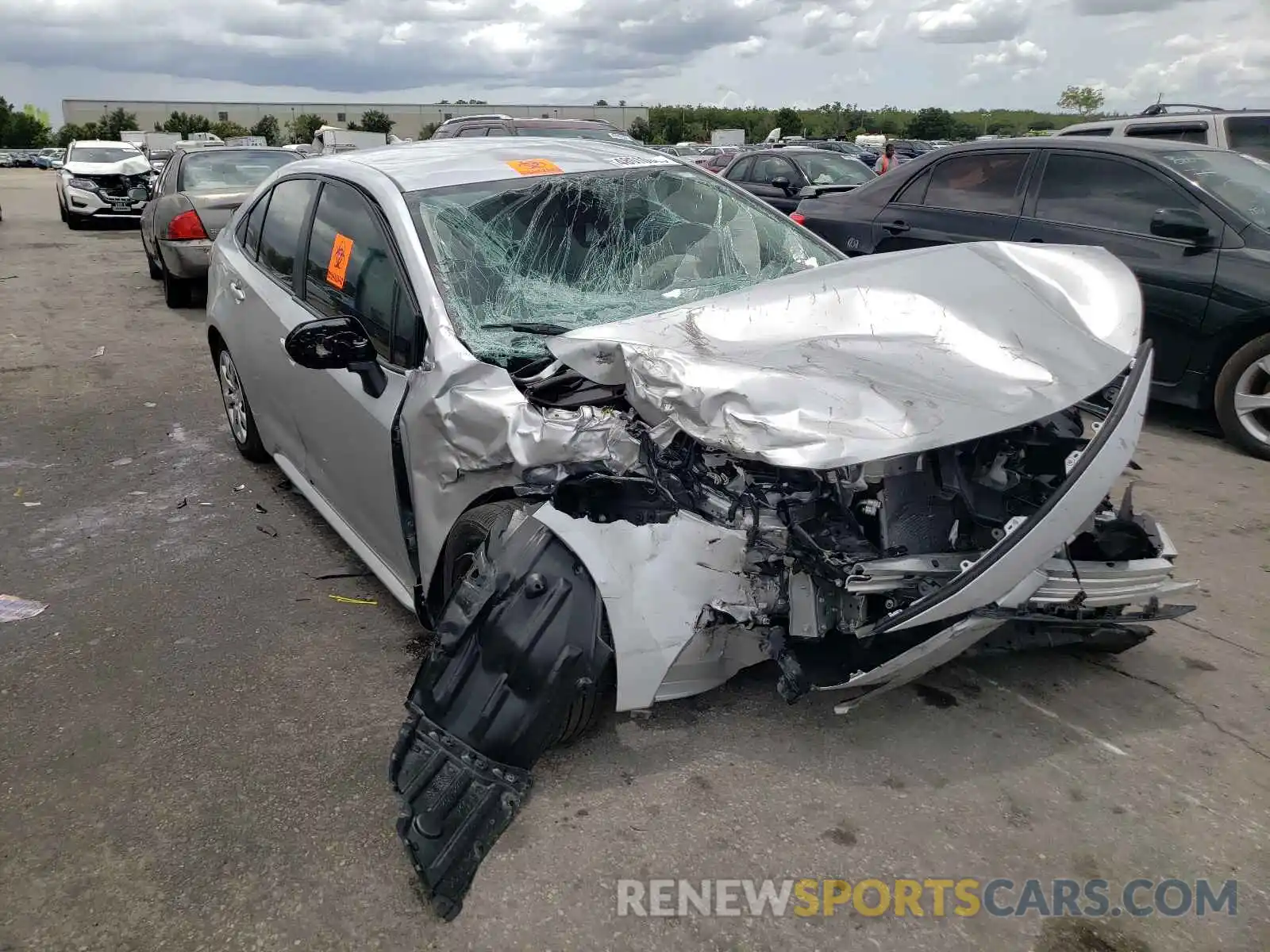 1 Photograph of a damaged car JTDEPMAE1MJ140075 TOYOTA COROLLA 2021