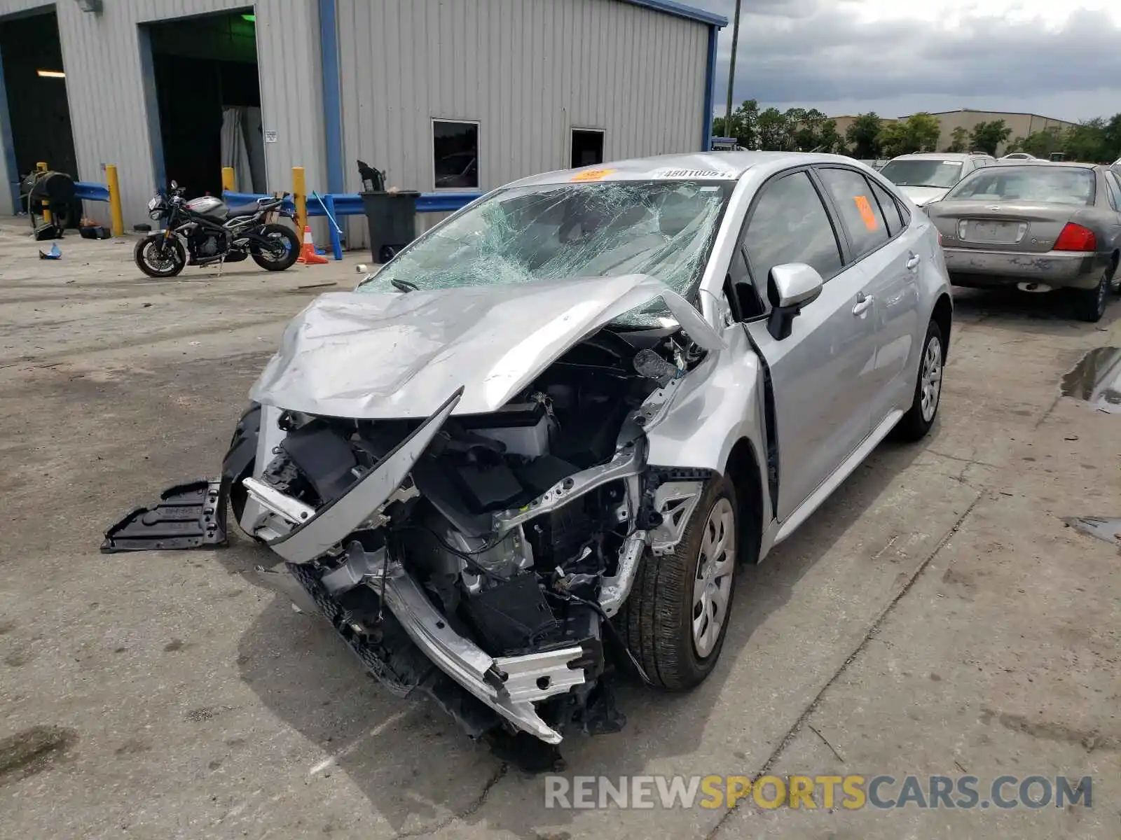 2 Photograph of a damaged car JTDEPMAE1MJ140075 TOYOTA COROLLA 2021